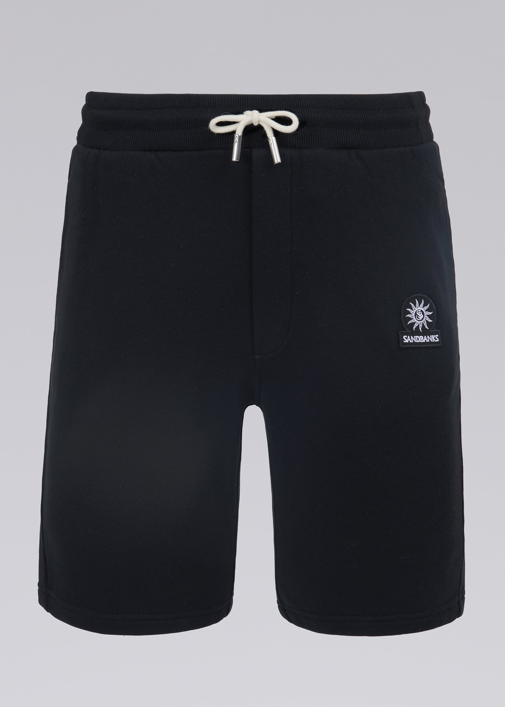 Sandbanks Badge Logo Sweat Short - Black - Sandbanks
