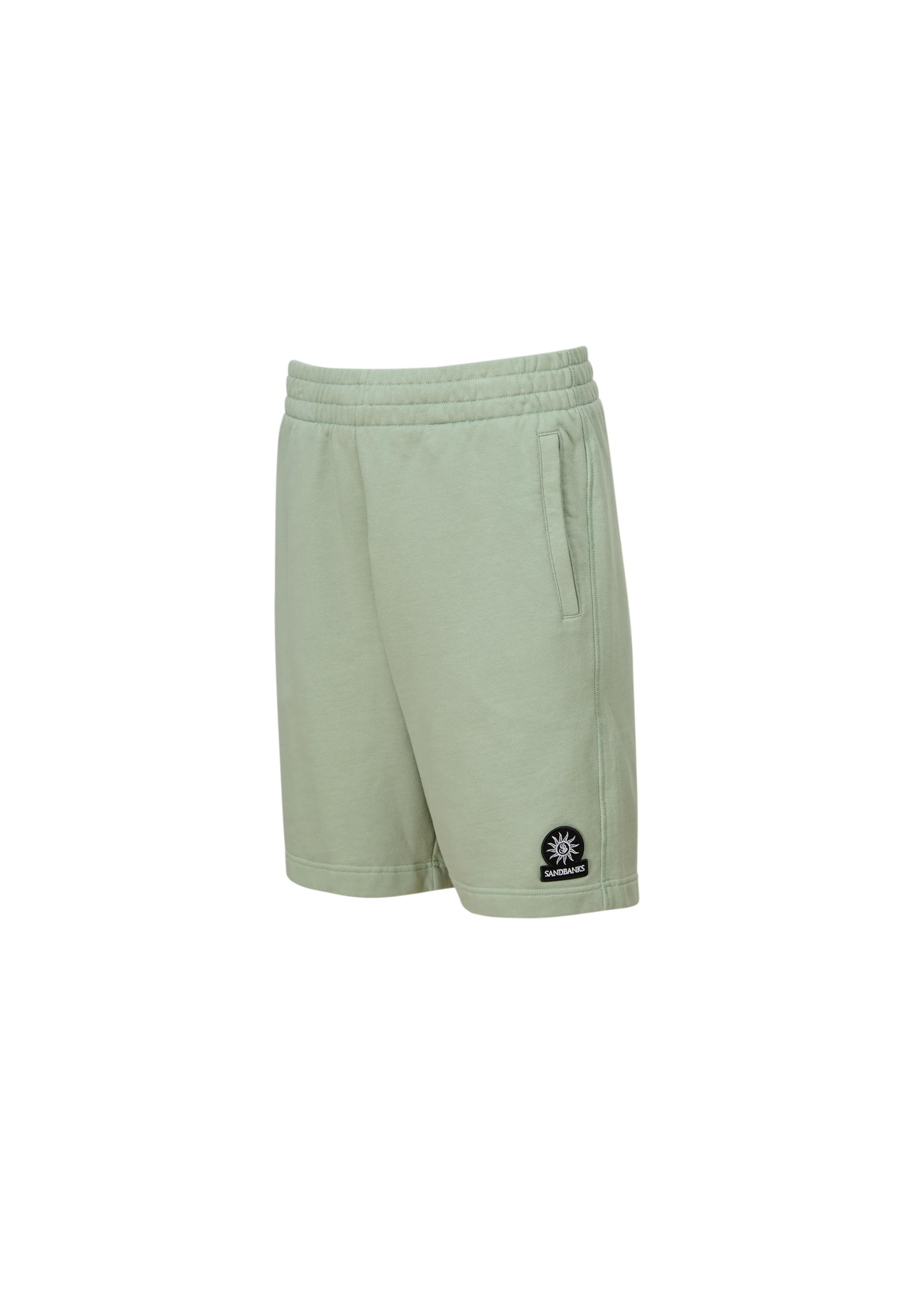 Sandbanks Badge Logo Sweatshorts - Sage