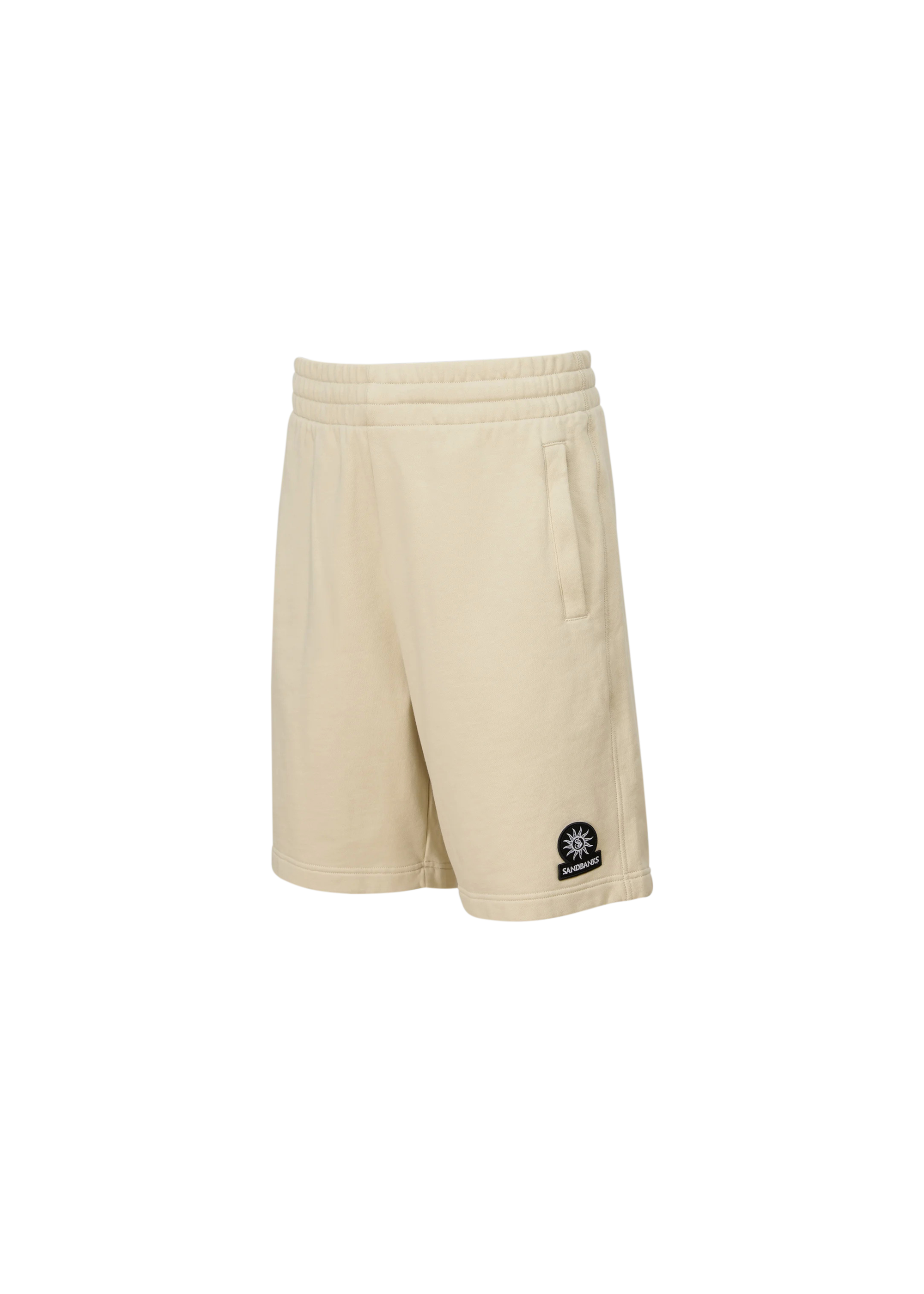 Sandbanks Badge Logo Sweatshorts - Stone