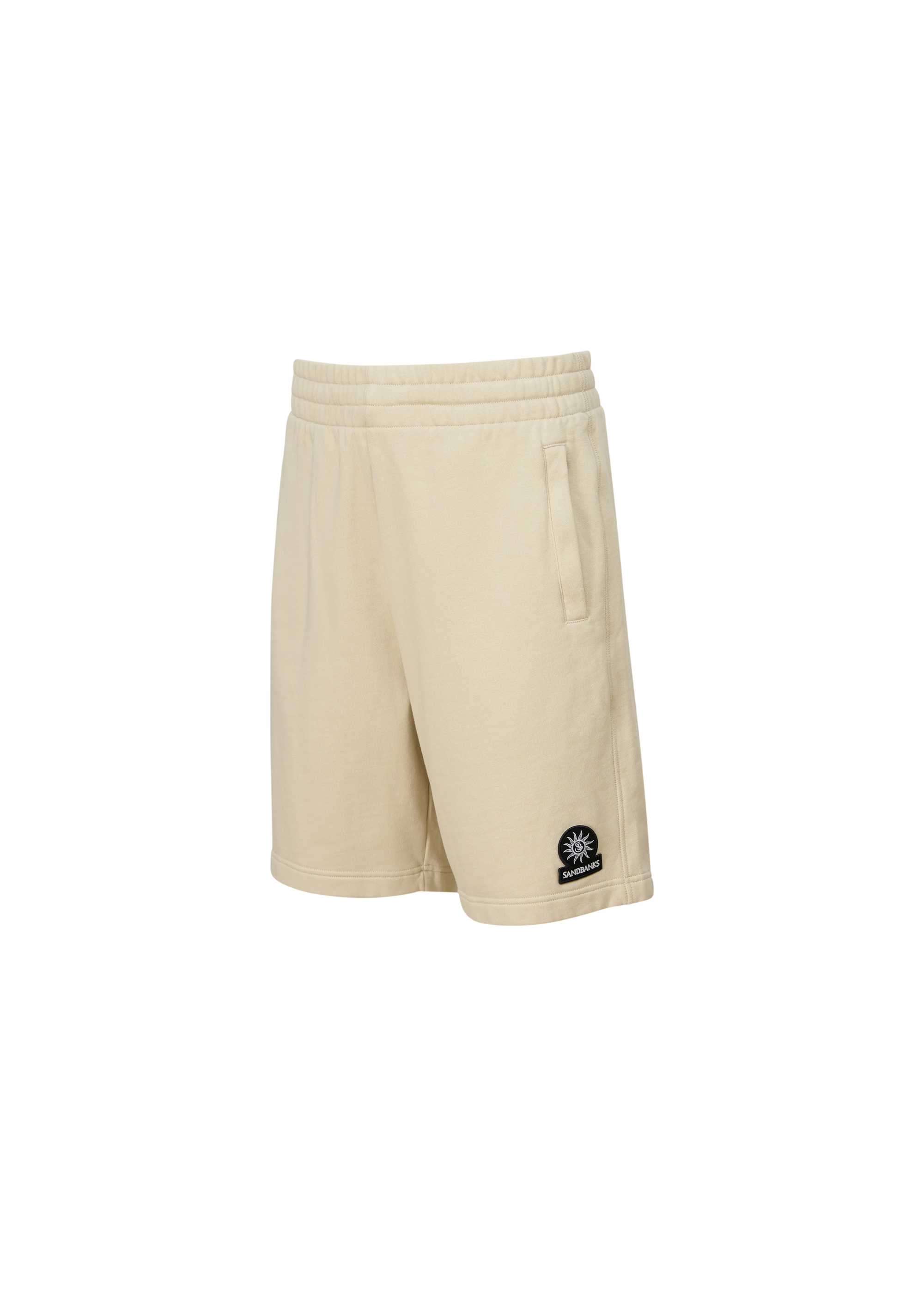 Sandbanks Badge Logo Sweat Short - Stone