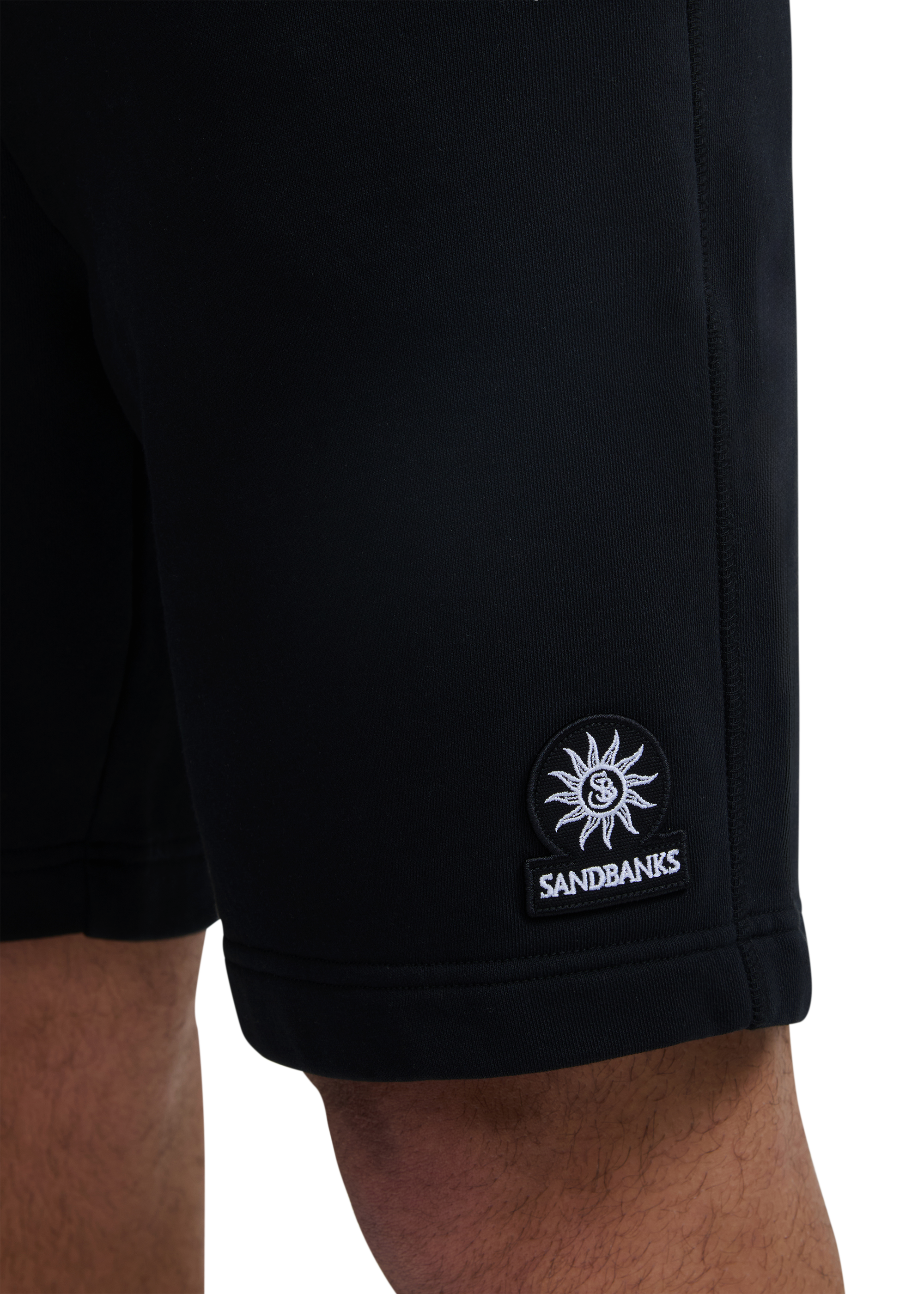 Sandbanks Badge Logo Shorts - Black