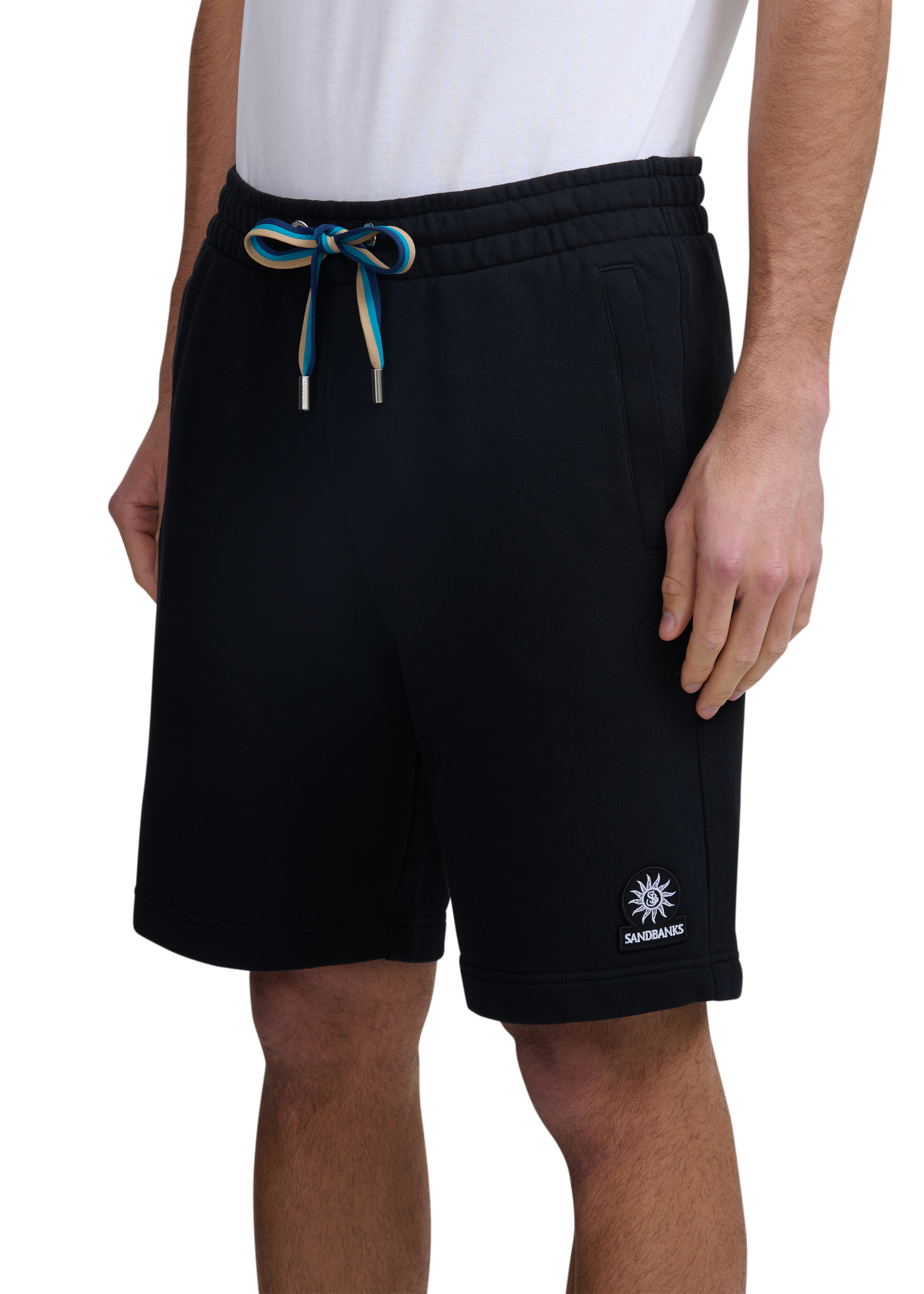 Sandbanks Badge Logo Shorts - Black