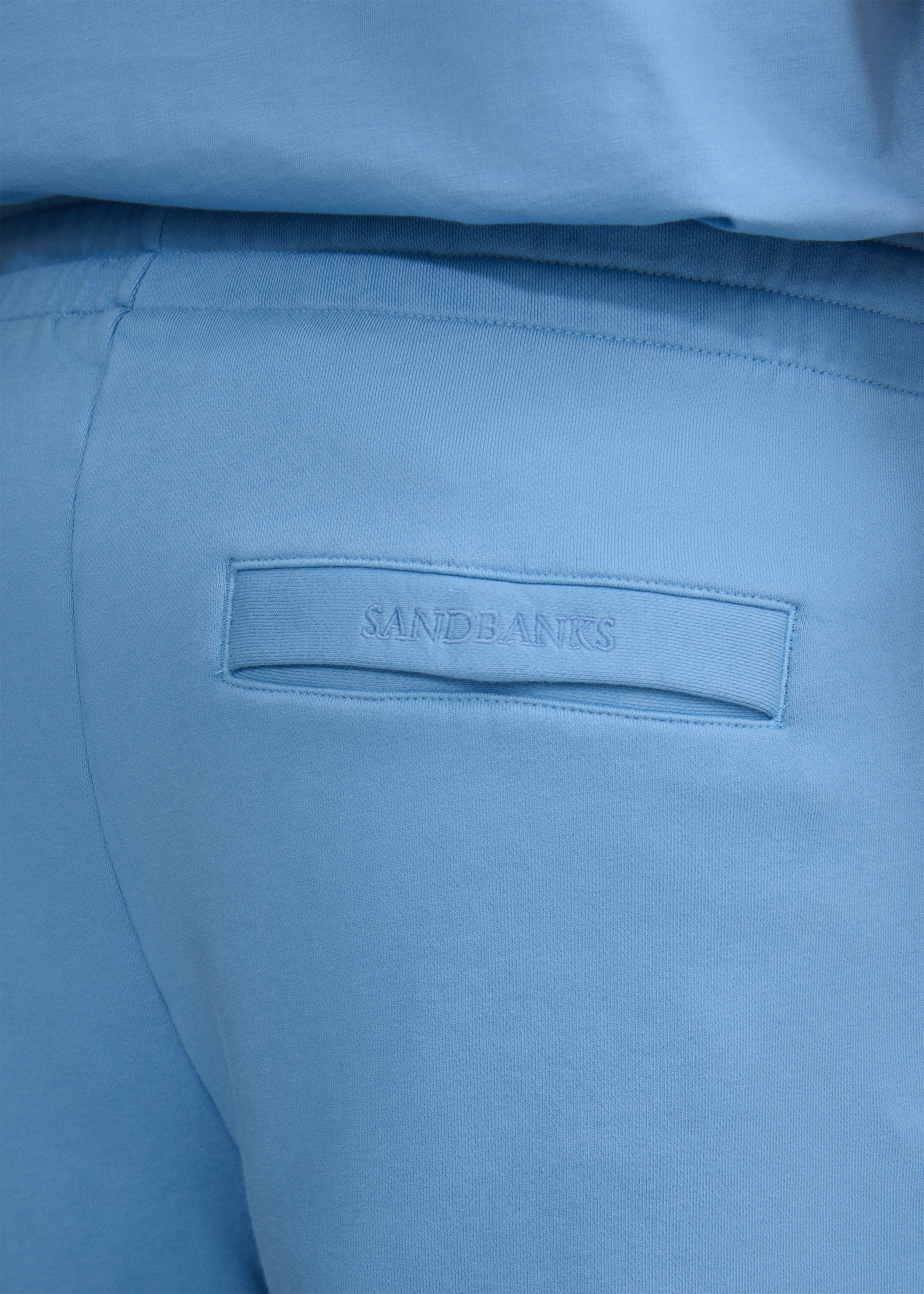 Sandbanks Badge Logo Shorts - Dusty Blue
