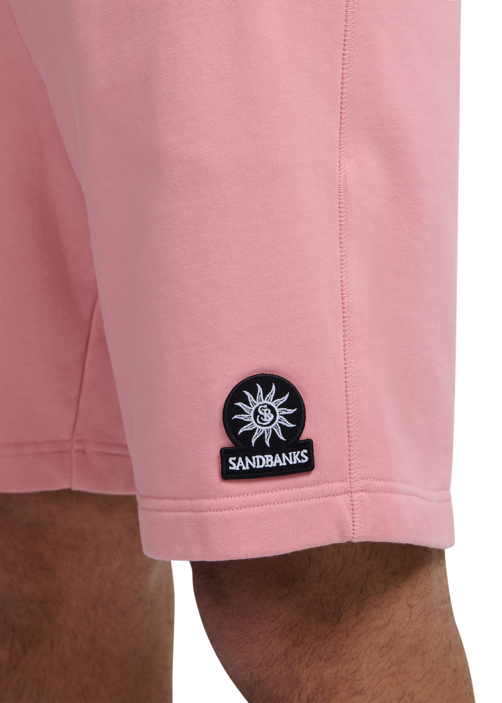Sandbanks Badge Logo Shorts - Dusty Pink