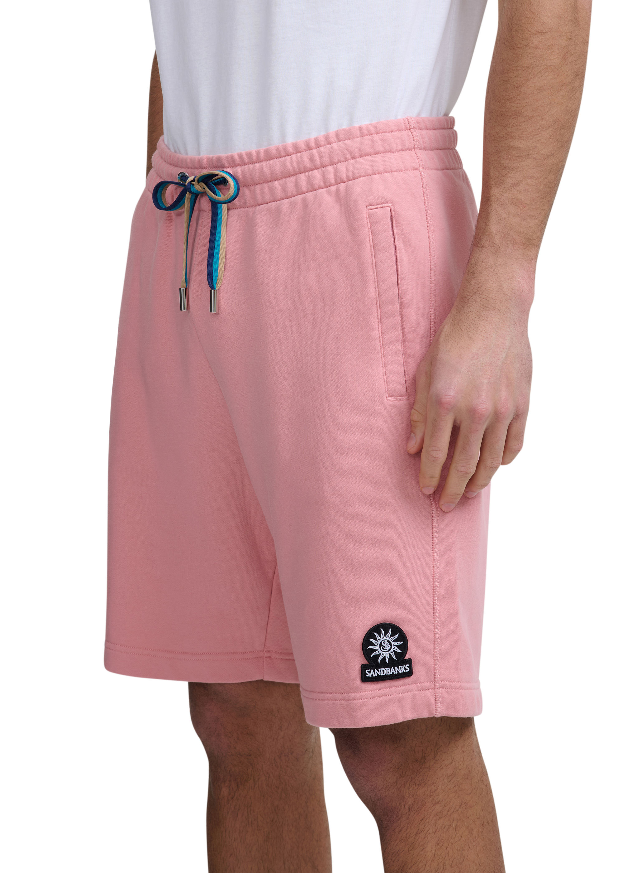 Sandbanks Badge Logo Shorts - Dusty Pink