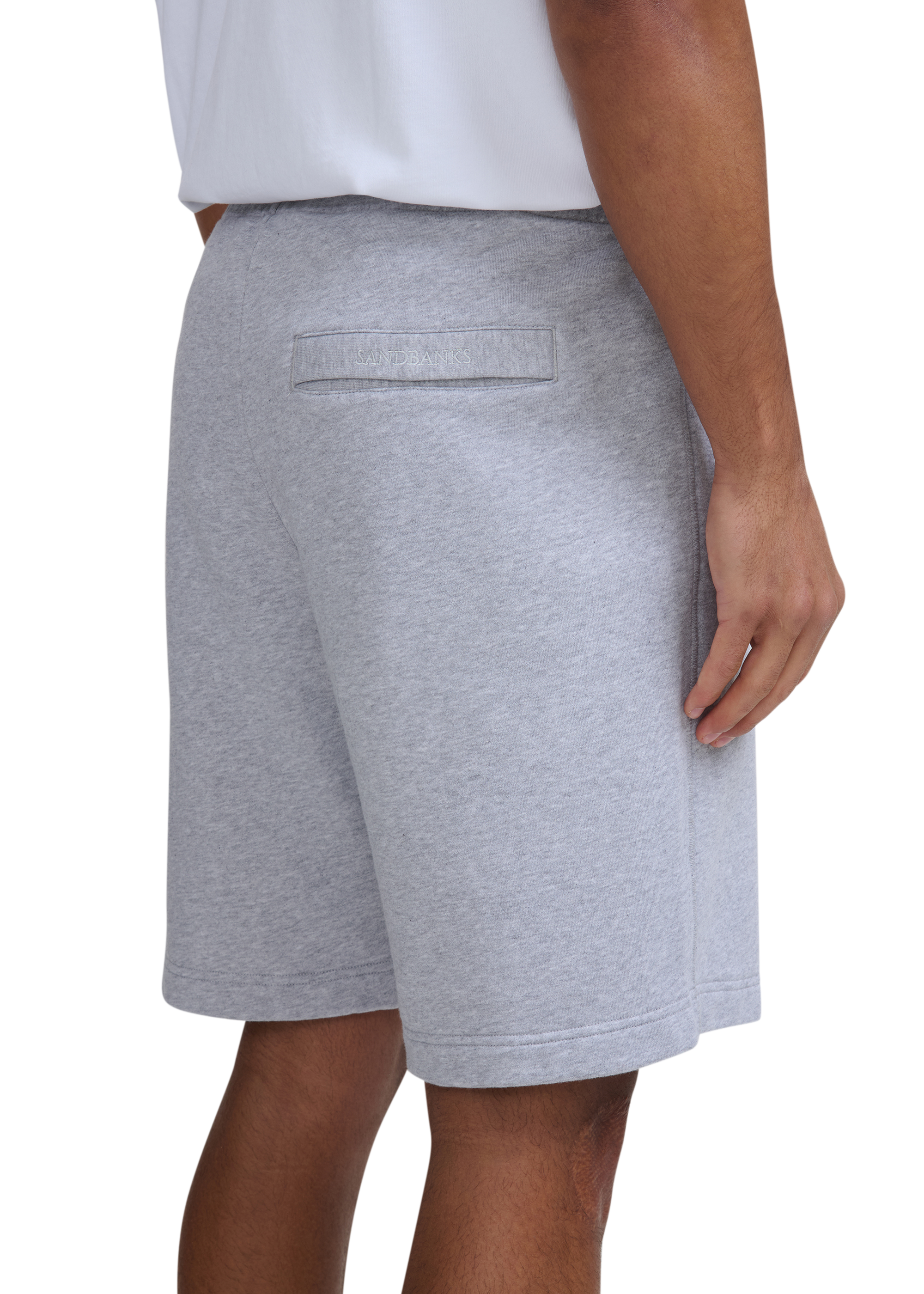 Sandbanks Badge Logo Shorts - Grey Marl