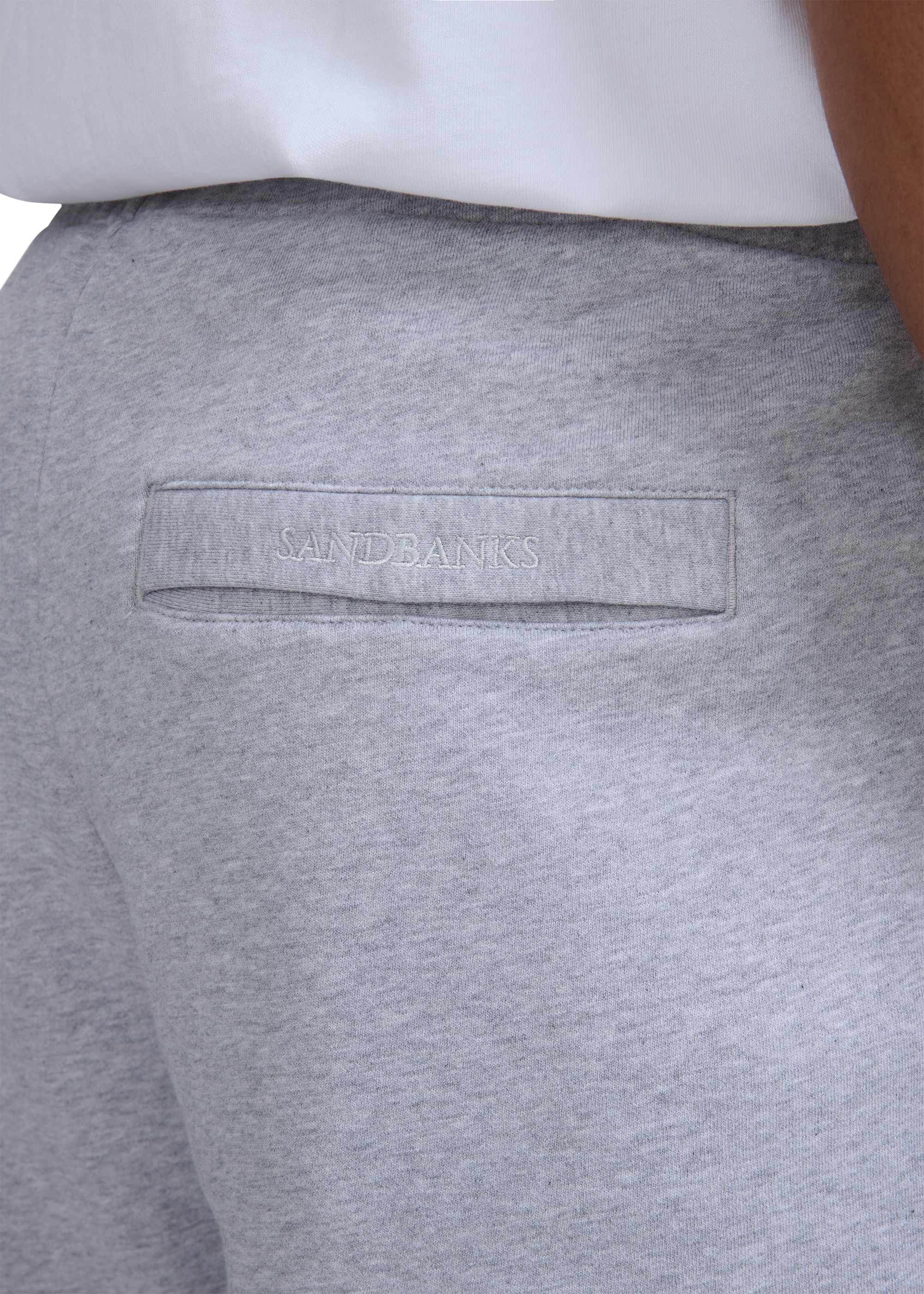 Sandbanks Badge Logo Shorts - Grey Marl