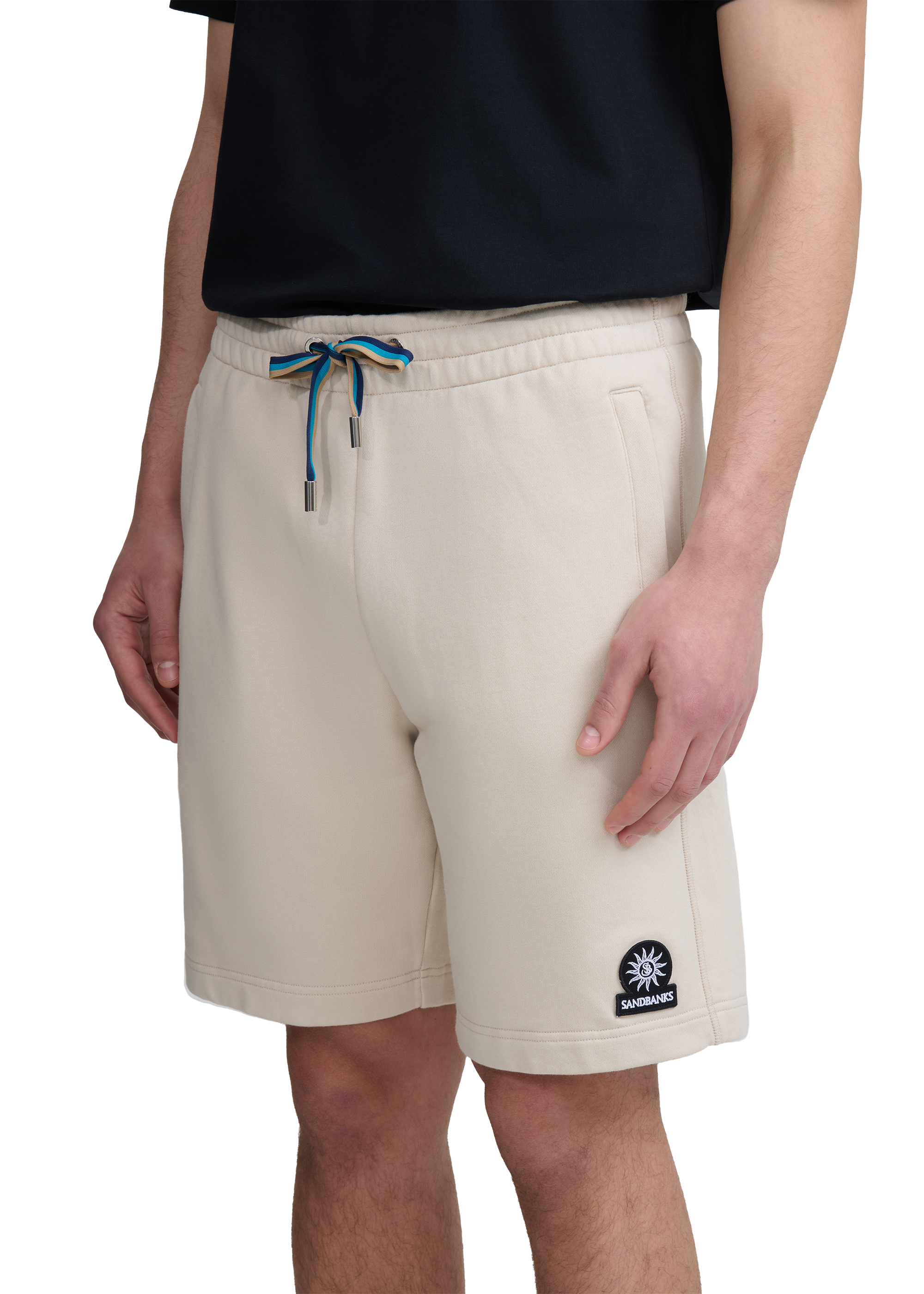 Sandbanks Badge Logo Shorts - Stone
