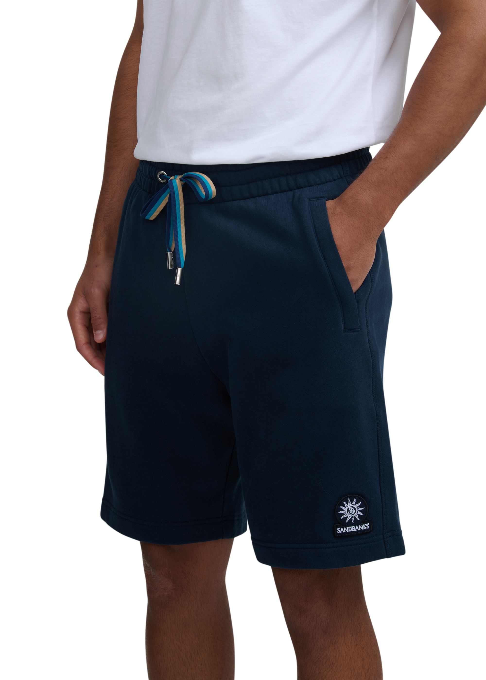 Sandbanks Badge Logo Shorts - Navy