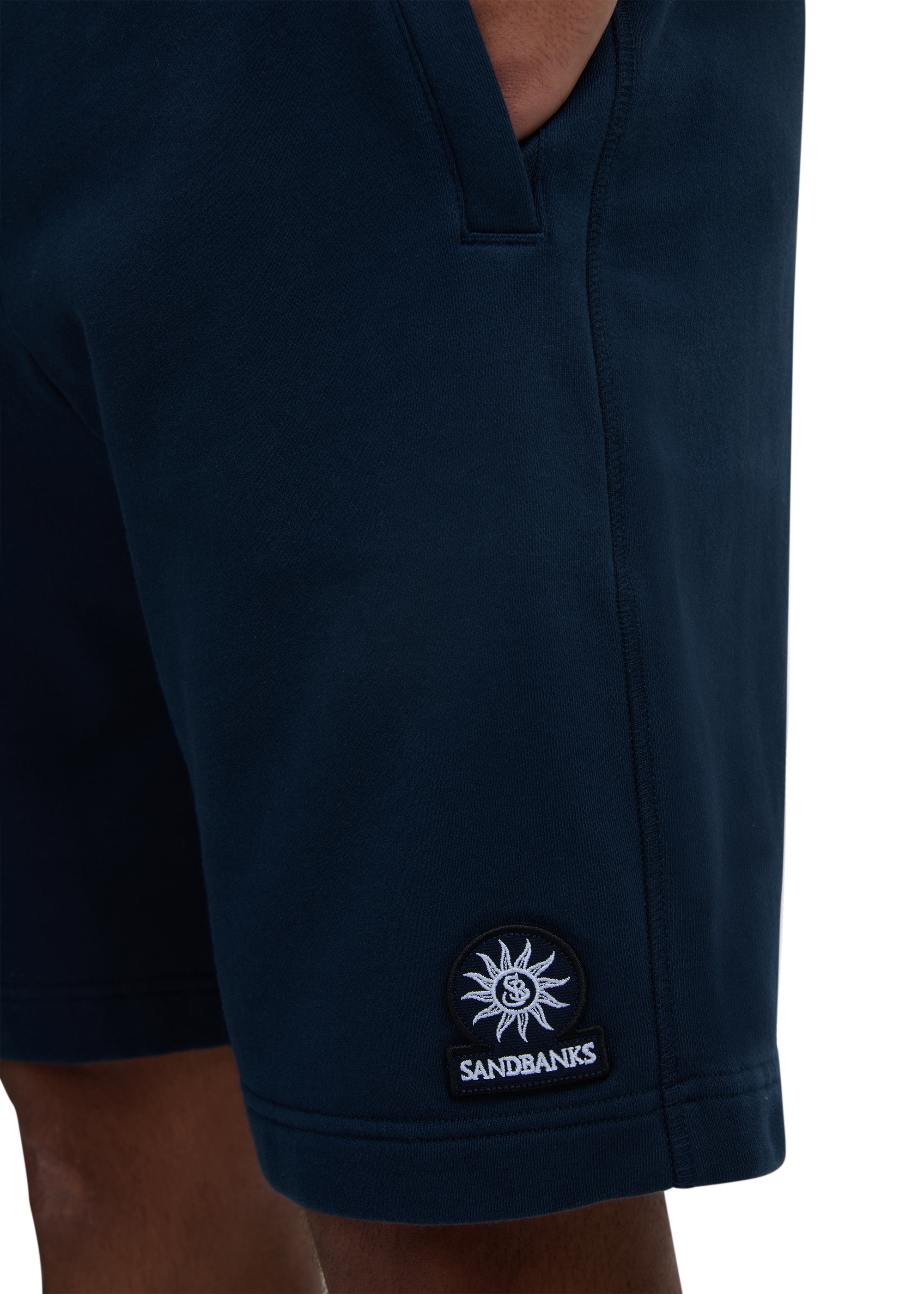 Sandbanks Badge Logo Shorts - Navy
