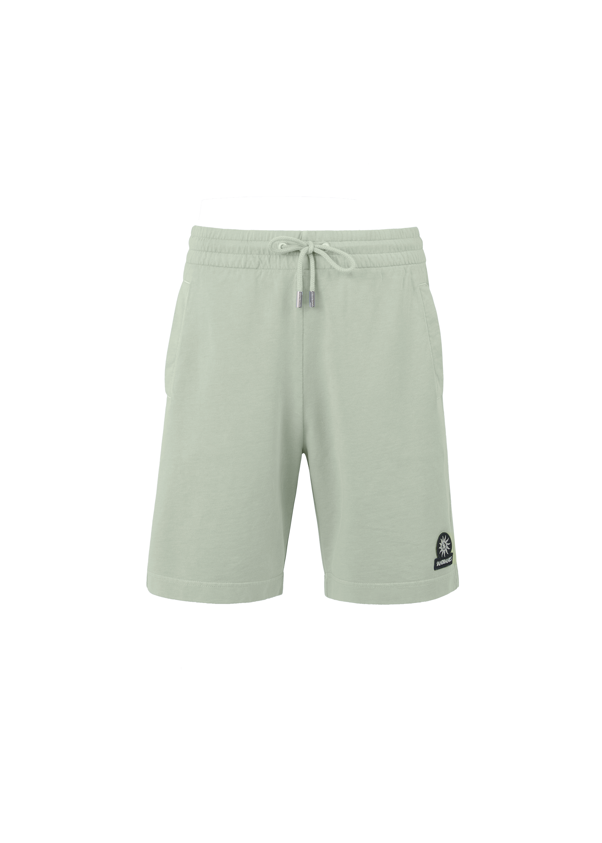 Sandbanks Badge Logo Mineral Wash Short - Sage - Sandbanks