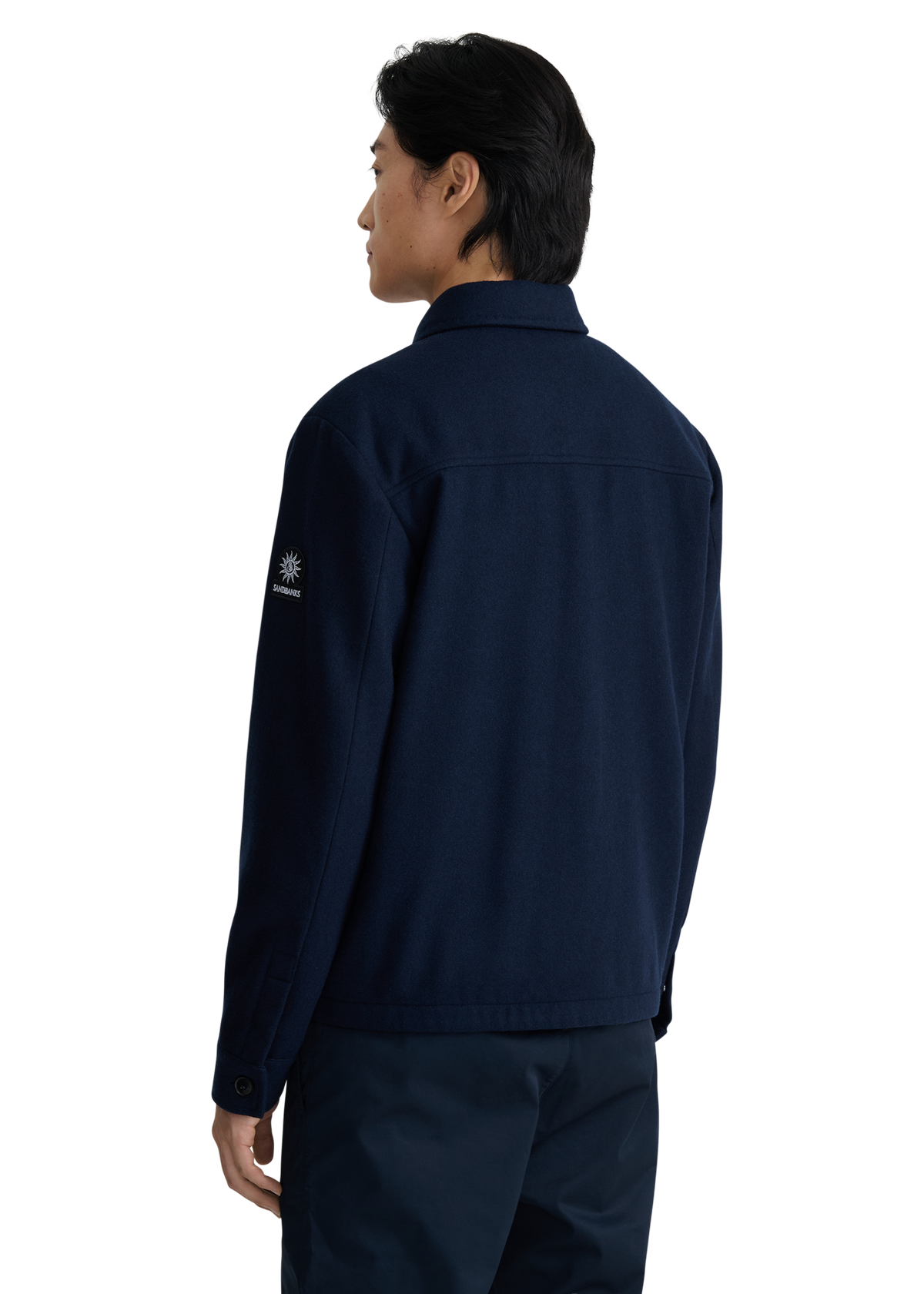 Langton Double Pocket Wool Overshirt - Navy