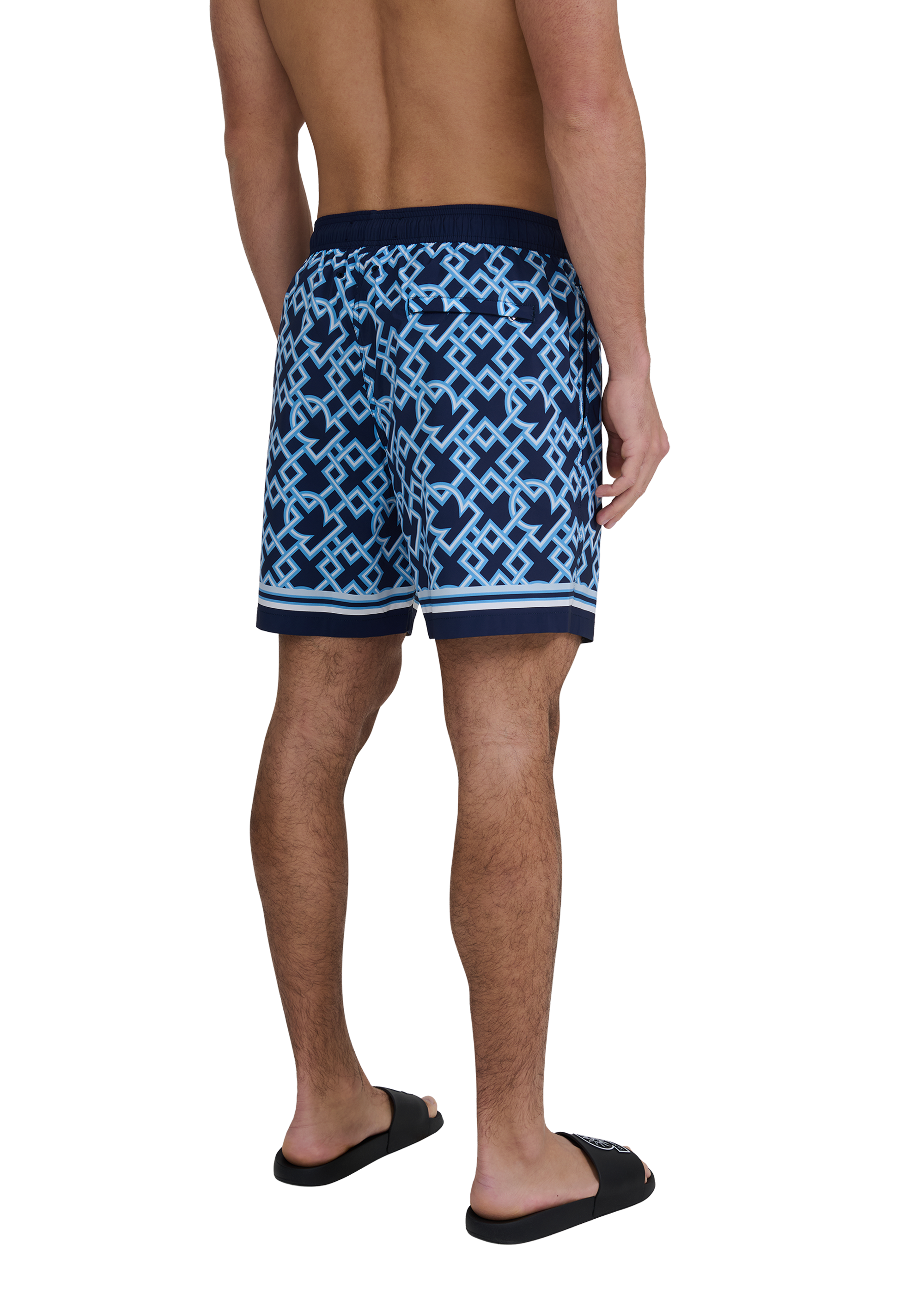 Sandbanks Mosaic Swim Shorts - Navy