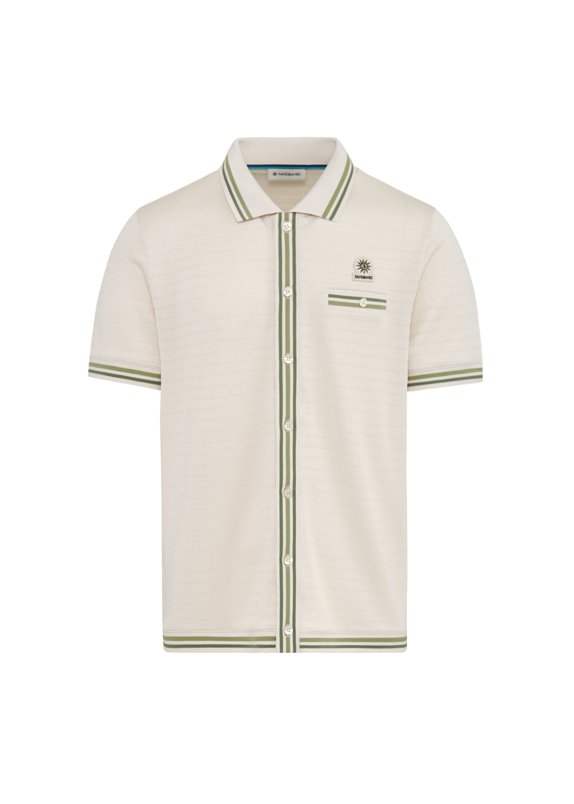 Textured Jacquard Polo Shirt - Stone