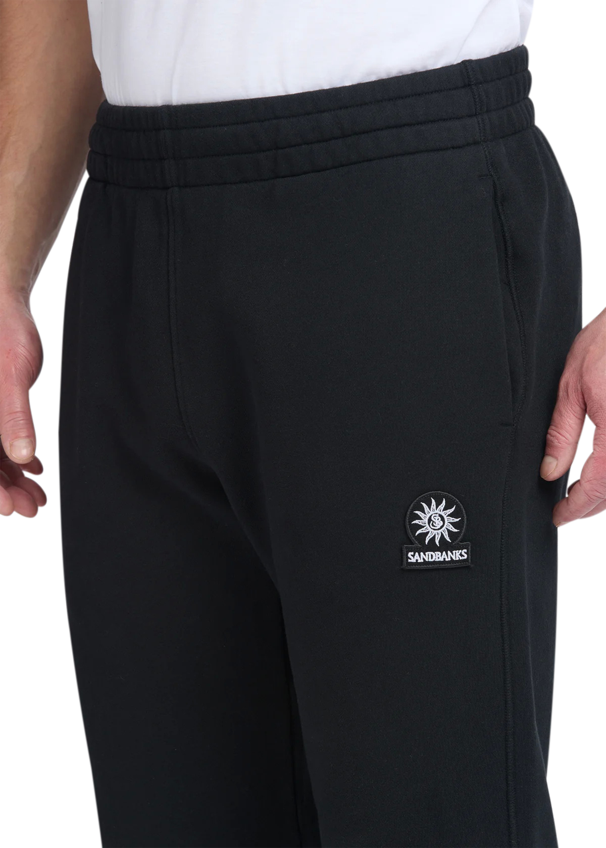 Sandbanks Elasticated Cuff Sweat Pants - Black