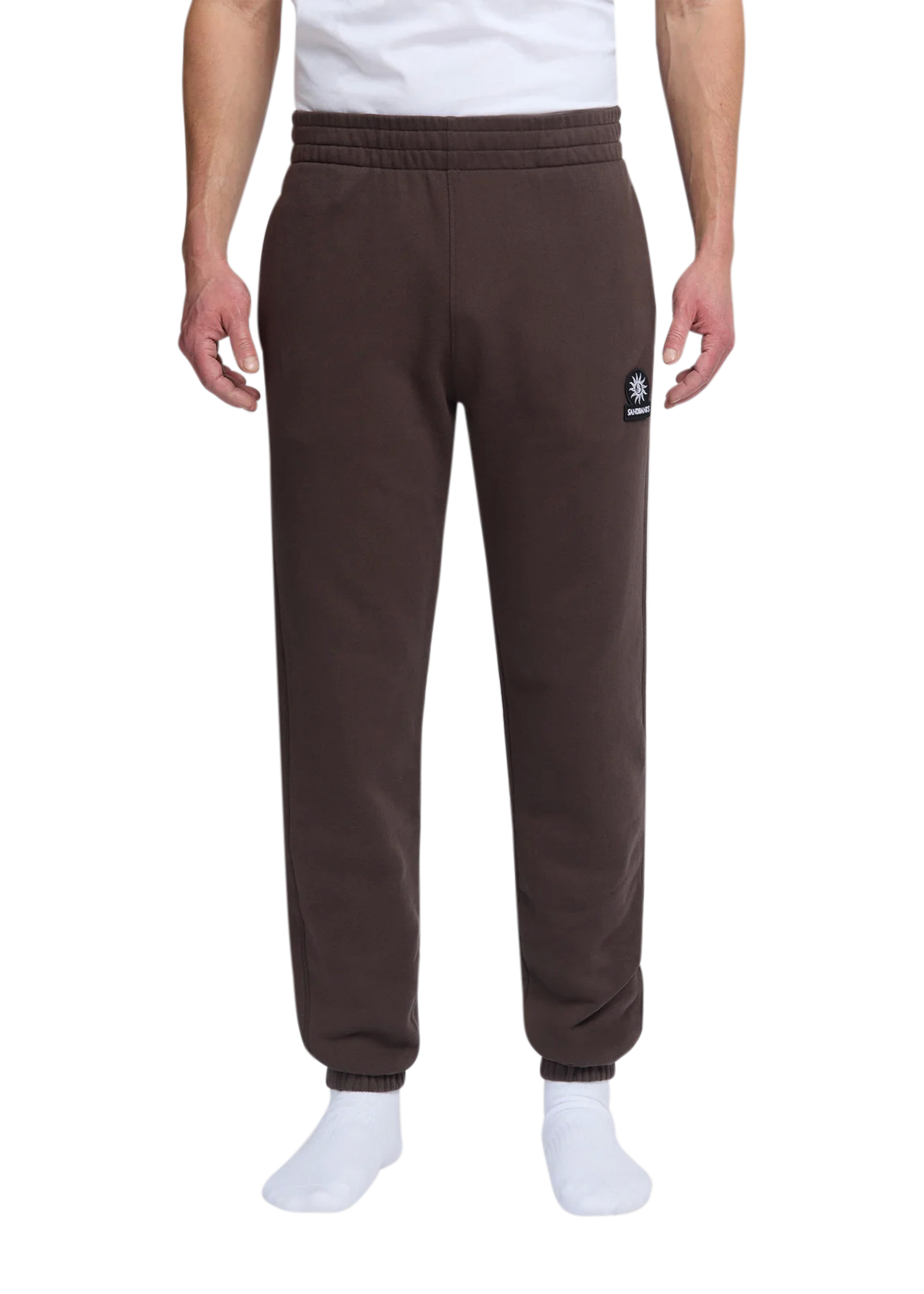 Sandbanks Elasticated Cuff Sweat Pants - Brown