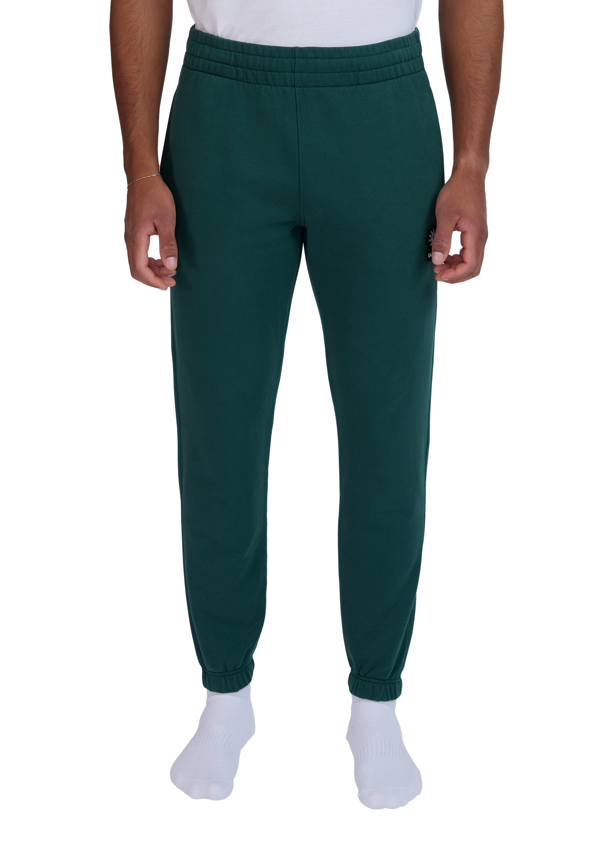 Sandbanks Elasticated Cuff Sweat Pants - Emerald Green