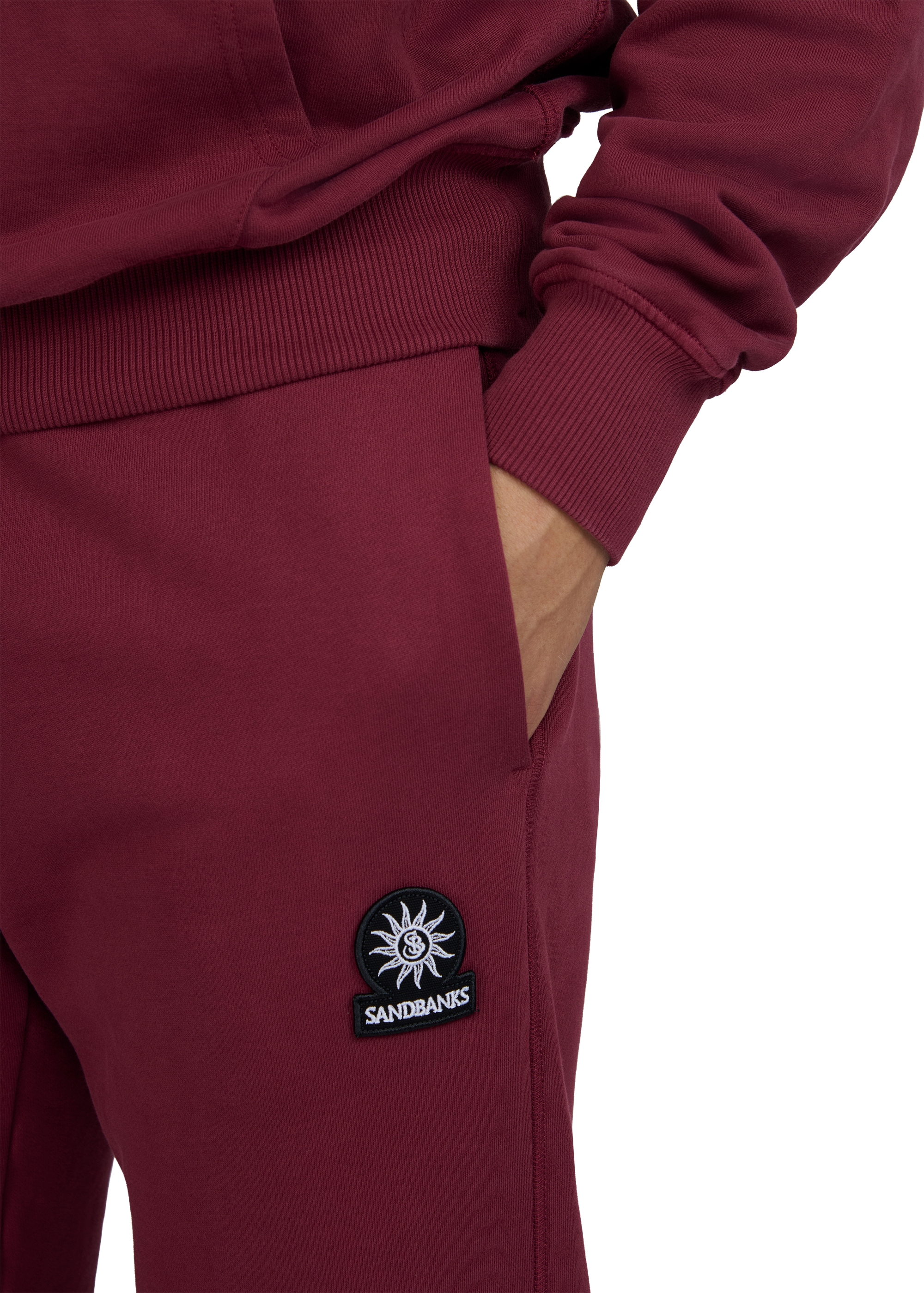 Sandbanks Elasticated Cuff Sweat Pants - Port