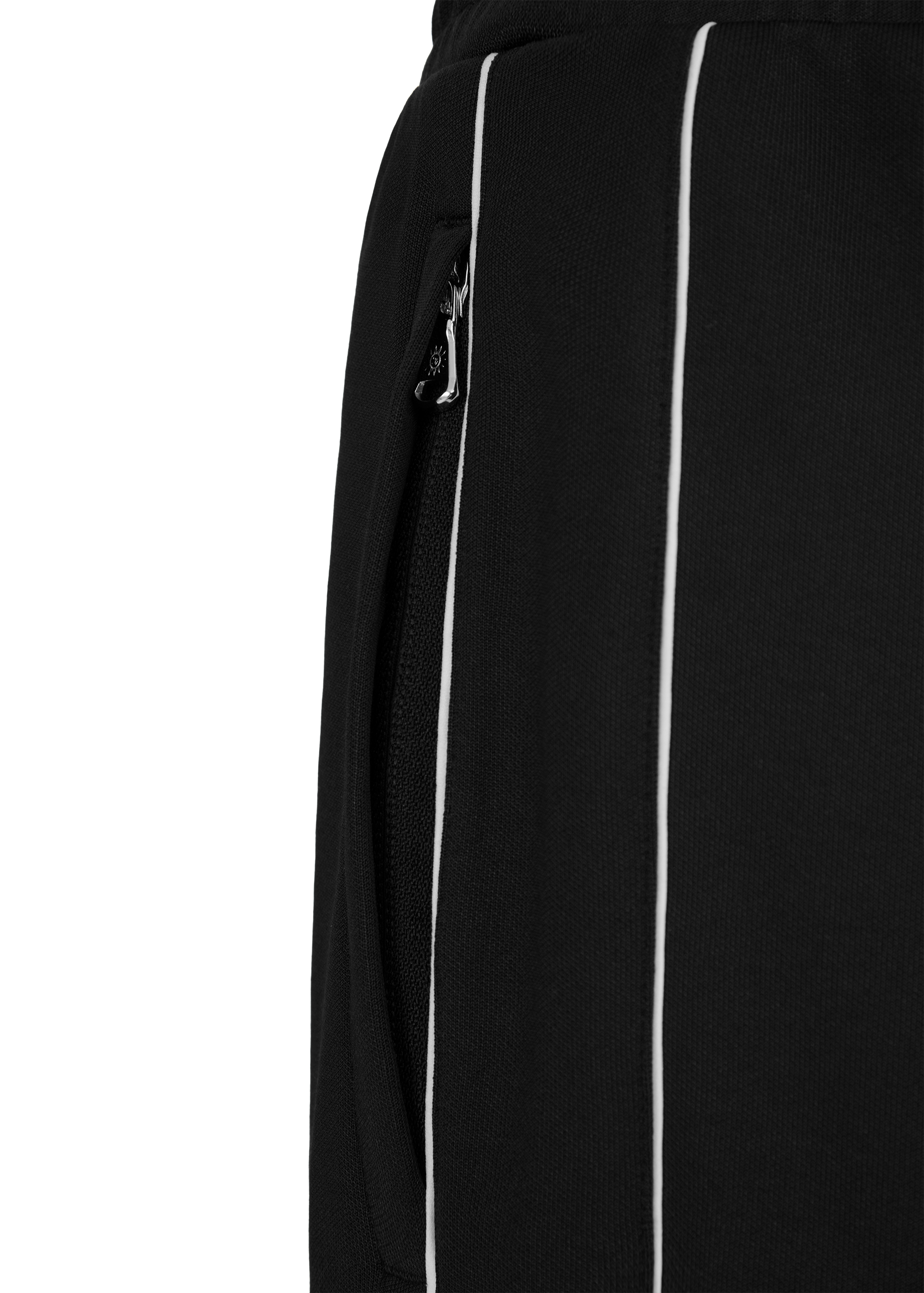 Sandbanks Piped Tricot Track Pant - Black