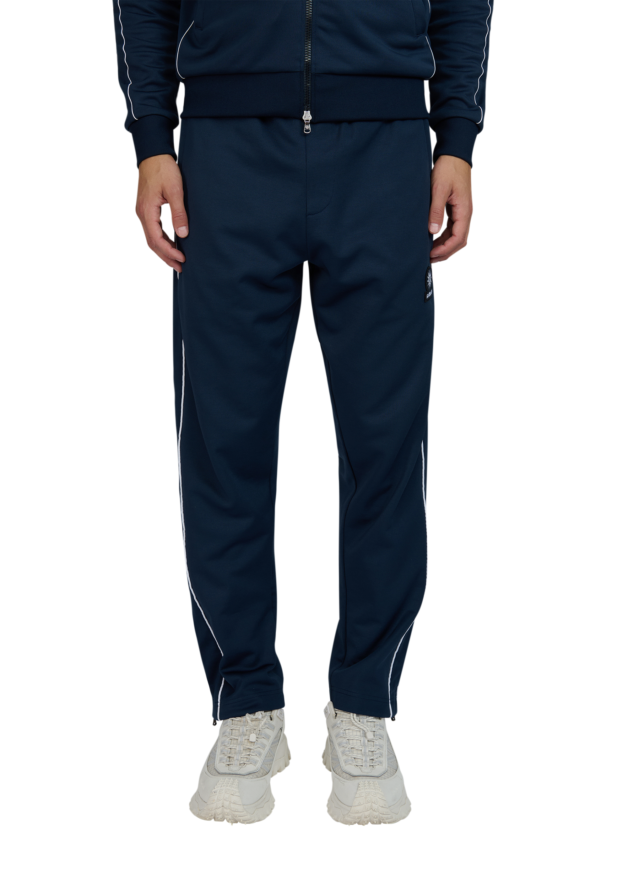 Sandbanks Piped Tricot Track Pant - Navy