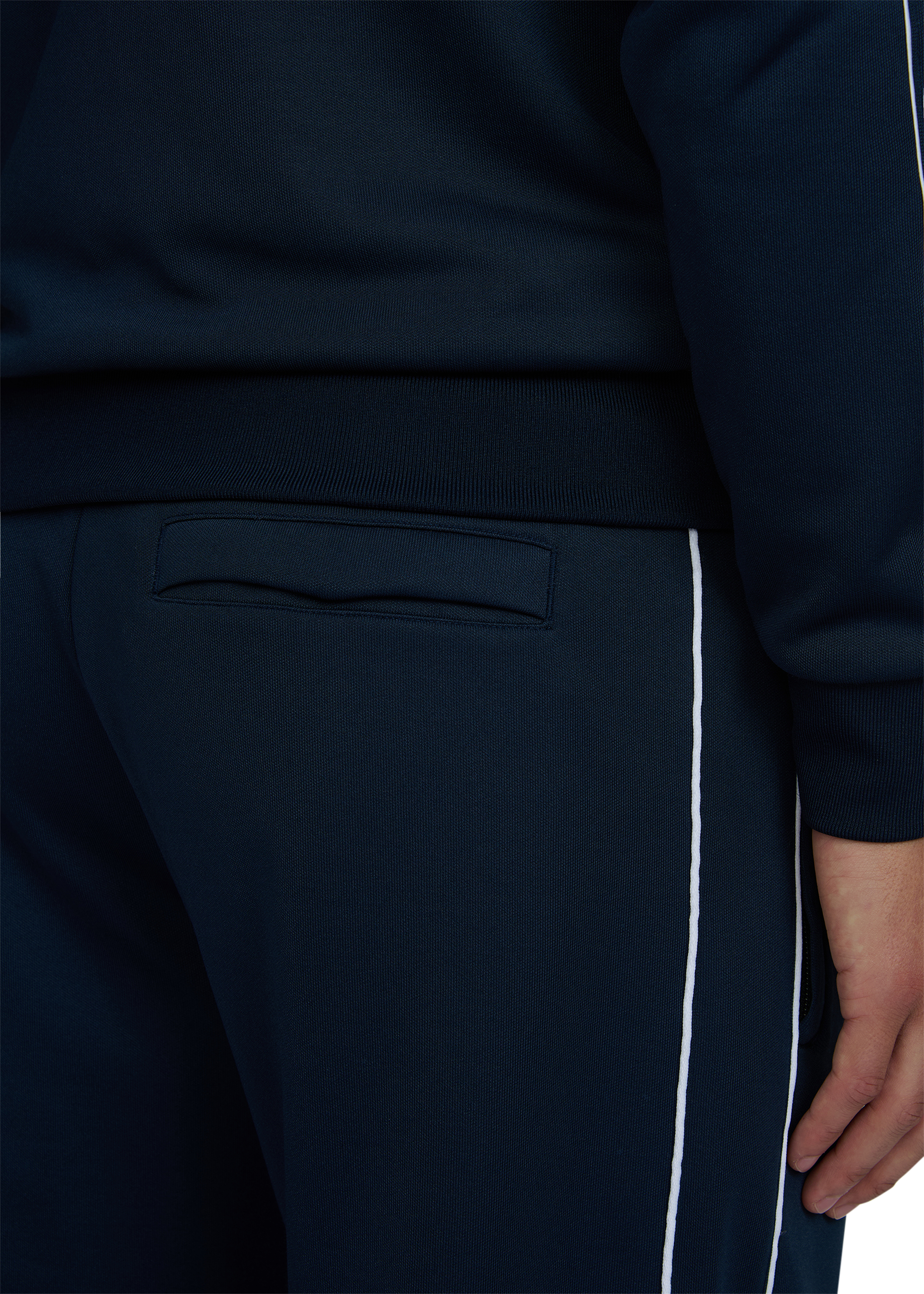 Sandbanks Piped Tricot Track Pant - Navy