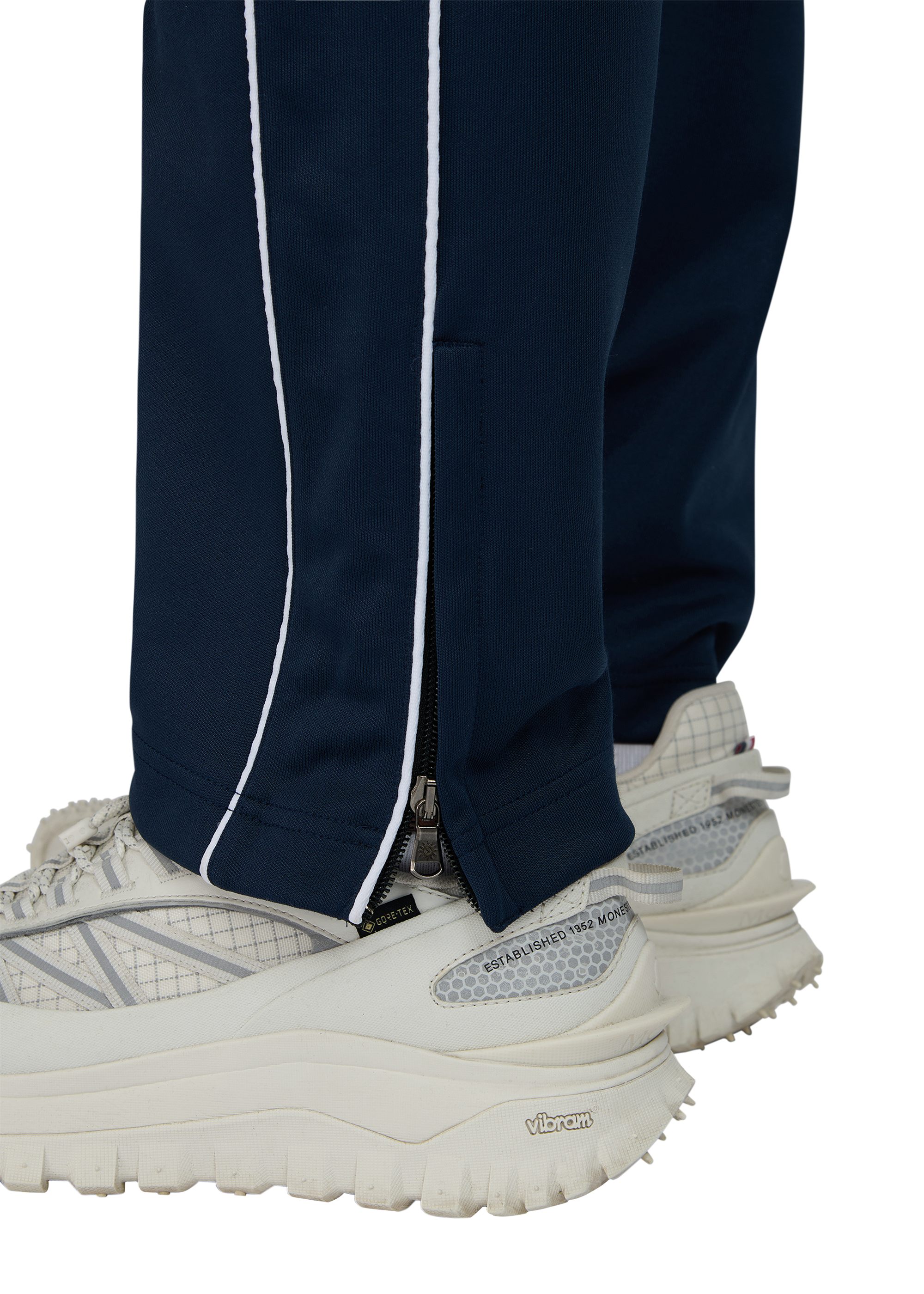 Sandbanks Piped Tricot Track Pant - Navy
