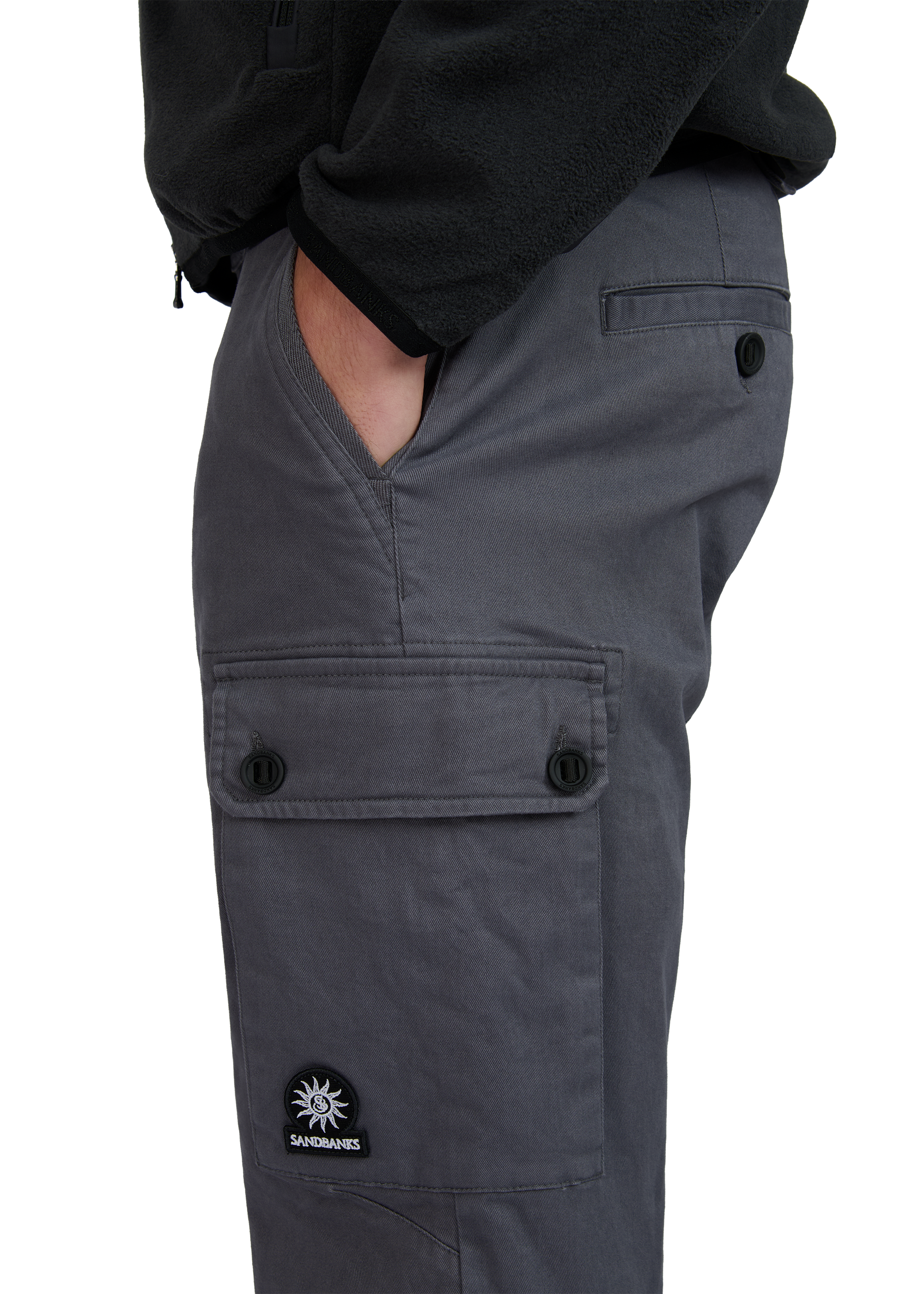 Sandbanks Stretch Combat Trouser - Charcoal