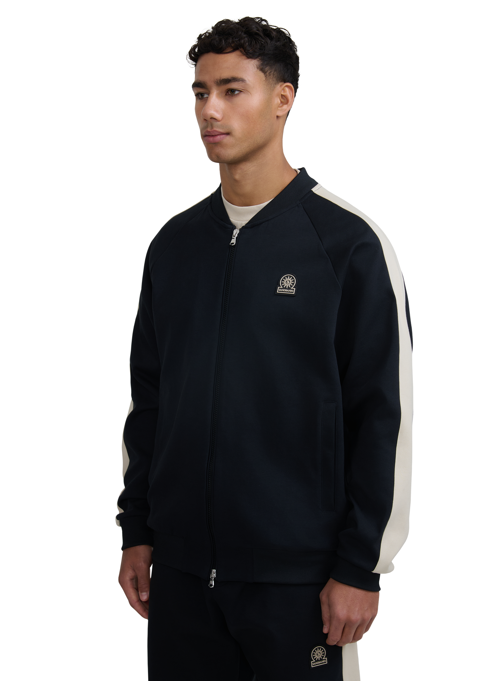 Interlock Panel Track Top - Black