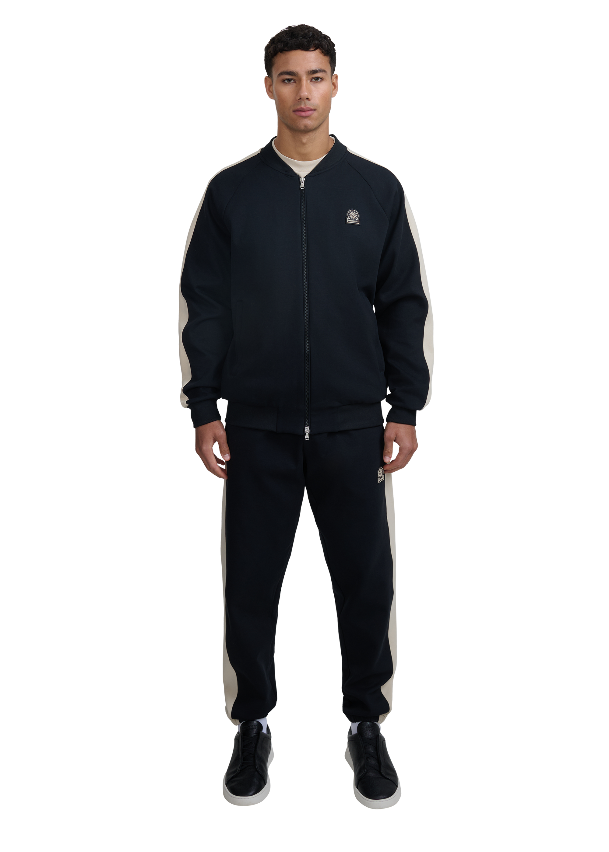 Interlock Panel Track Top - Black