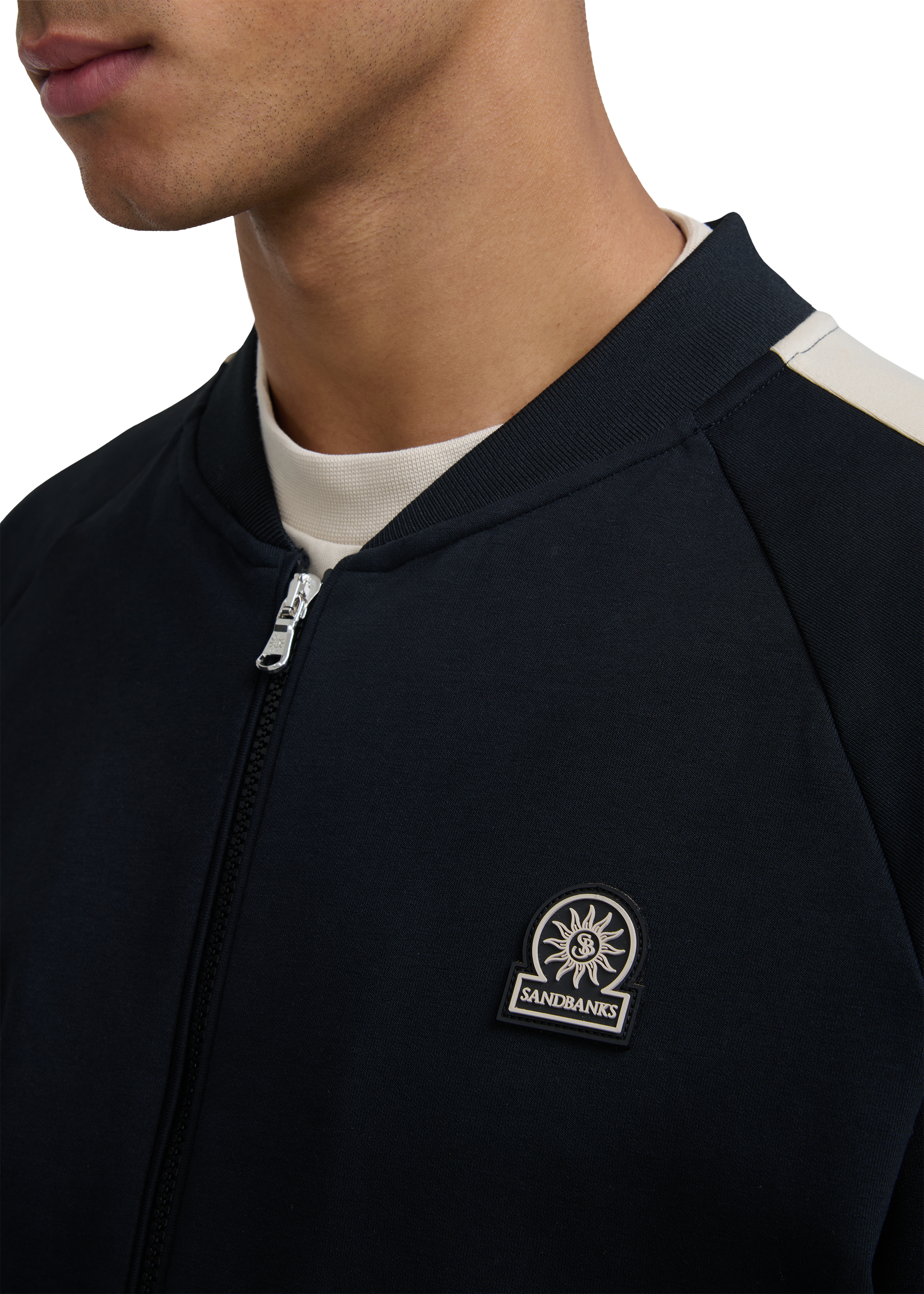 Interlock Panel Track Top - Black