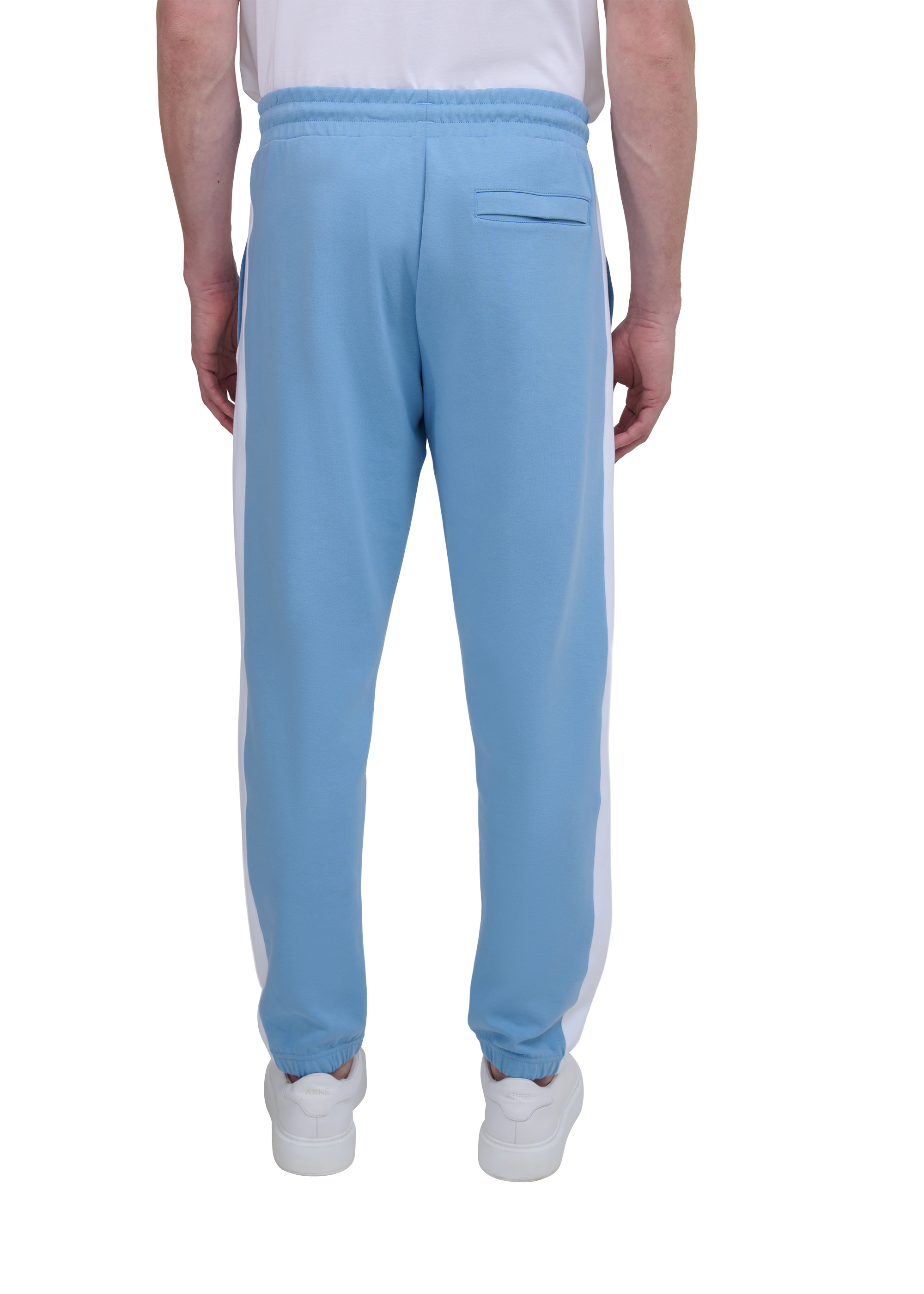 Interlock Panel Track Pant - Dusty Blue