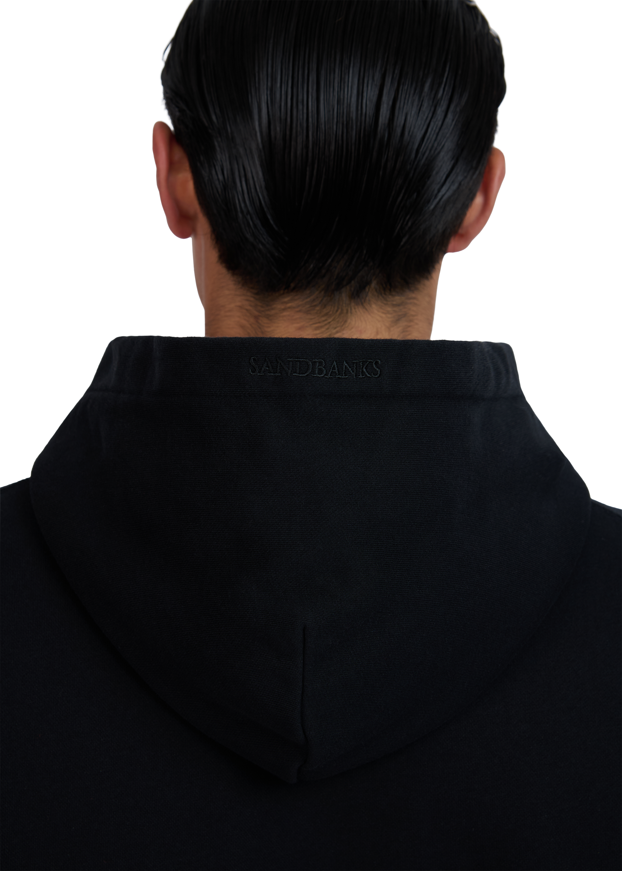 Sandbanks Badge Logo Zip Hoodie - Black