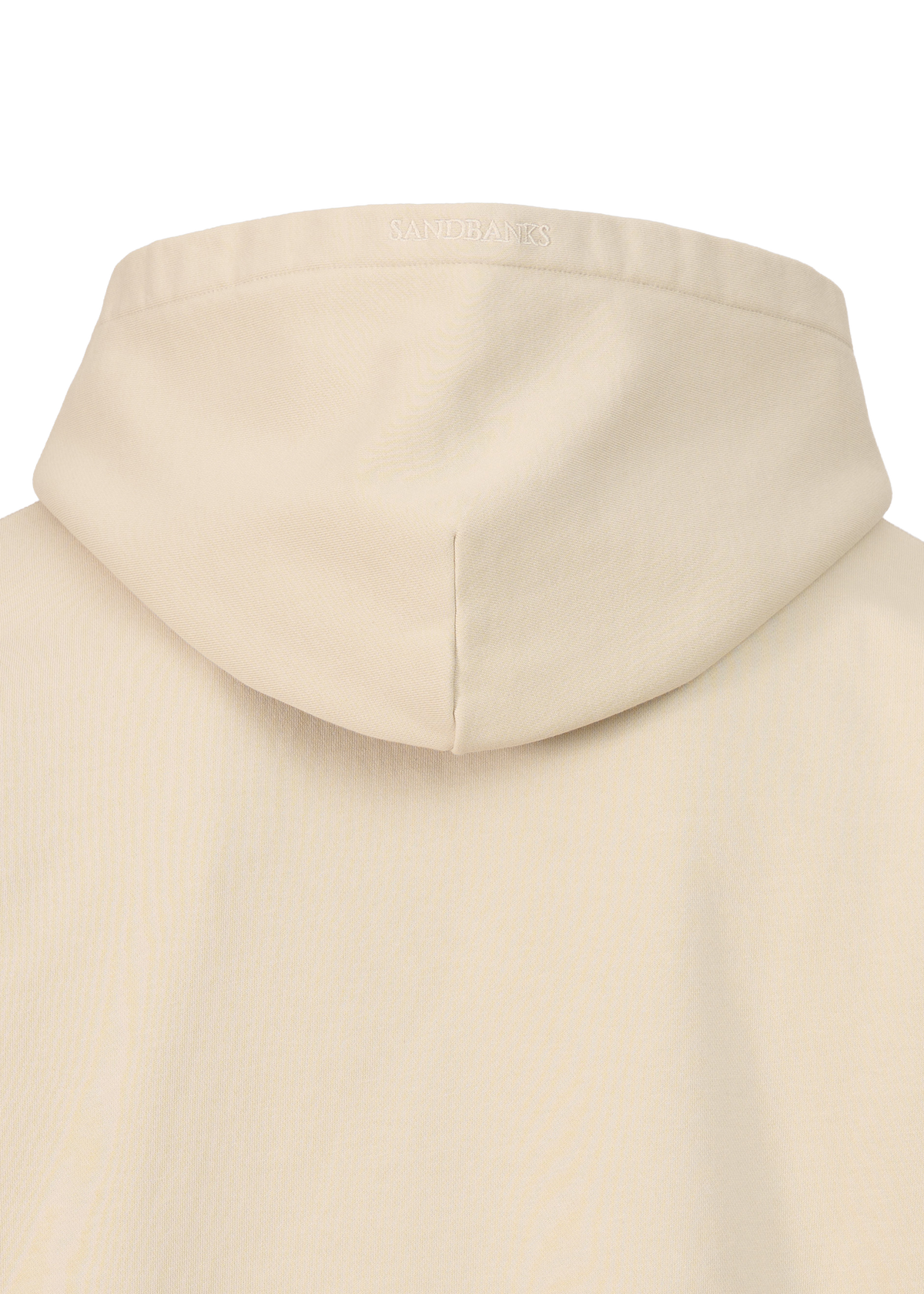 Sandbanks Badge Logo Zip Hoodie - Stone