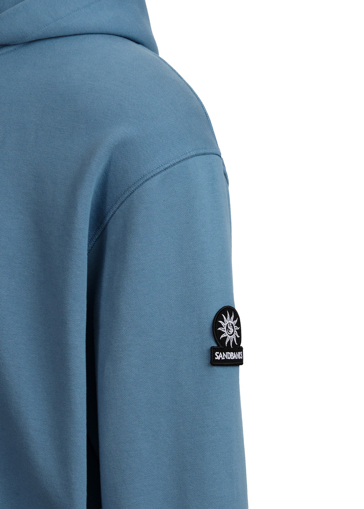 Sandbanks Badge Logo Zip Hoodie - Teal