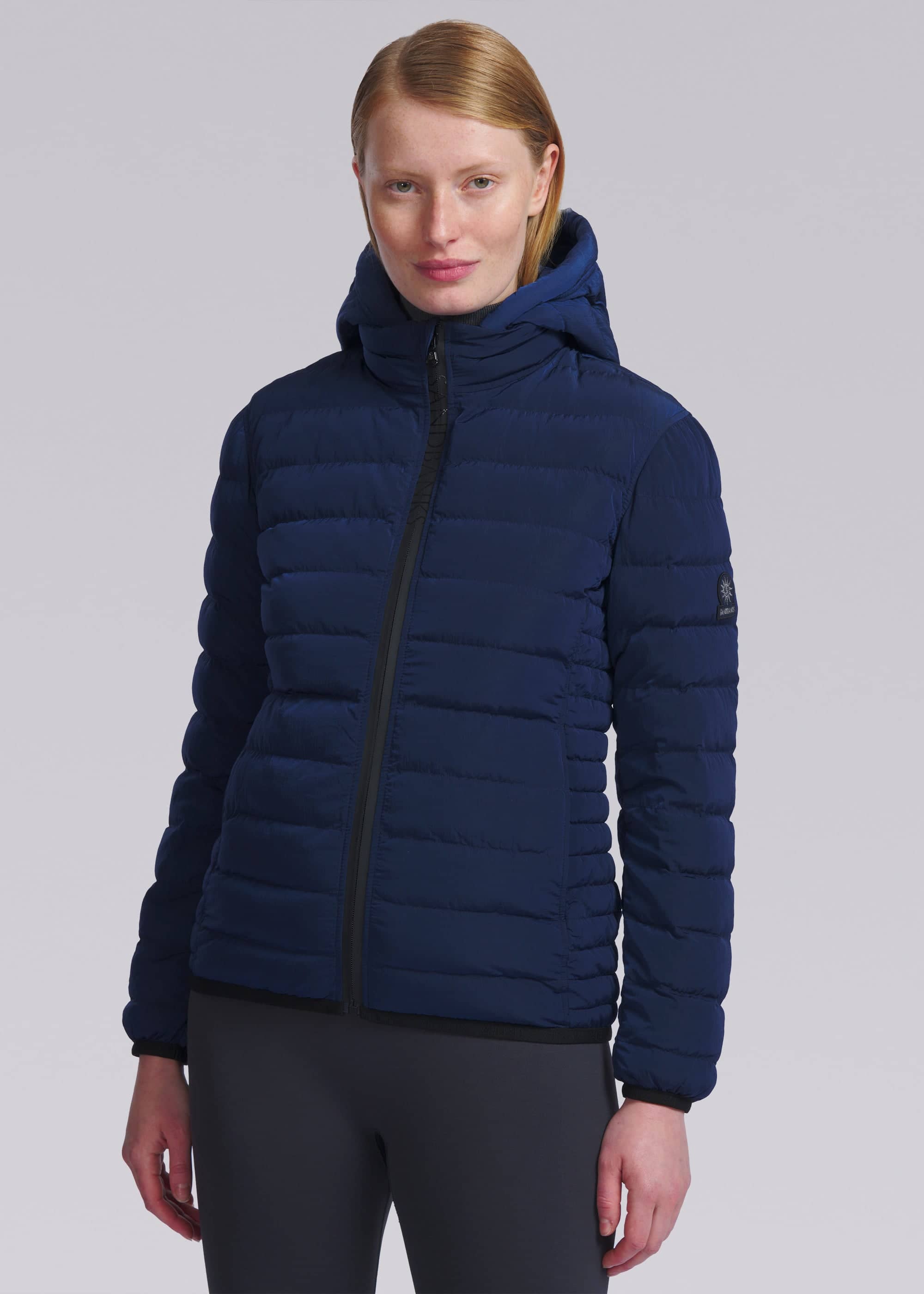 Sandbanks Women's Carbon Collection C6 ECONYL® Micro Puffer - Navy - Sandbanks