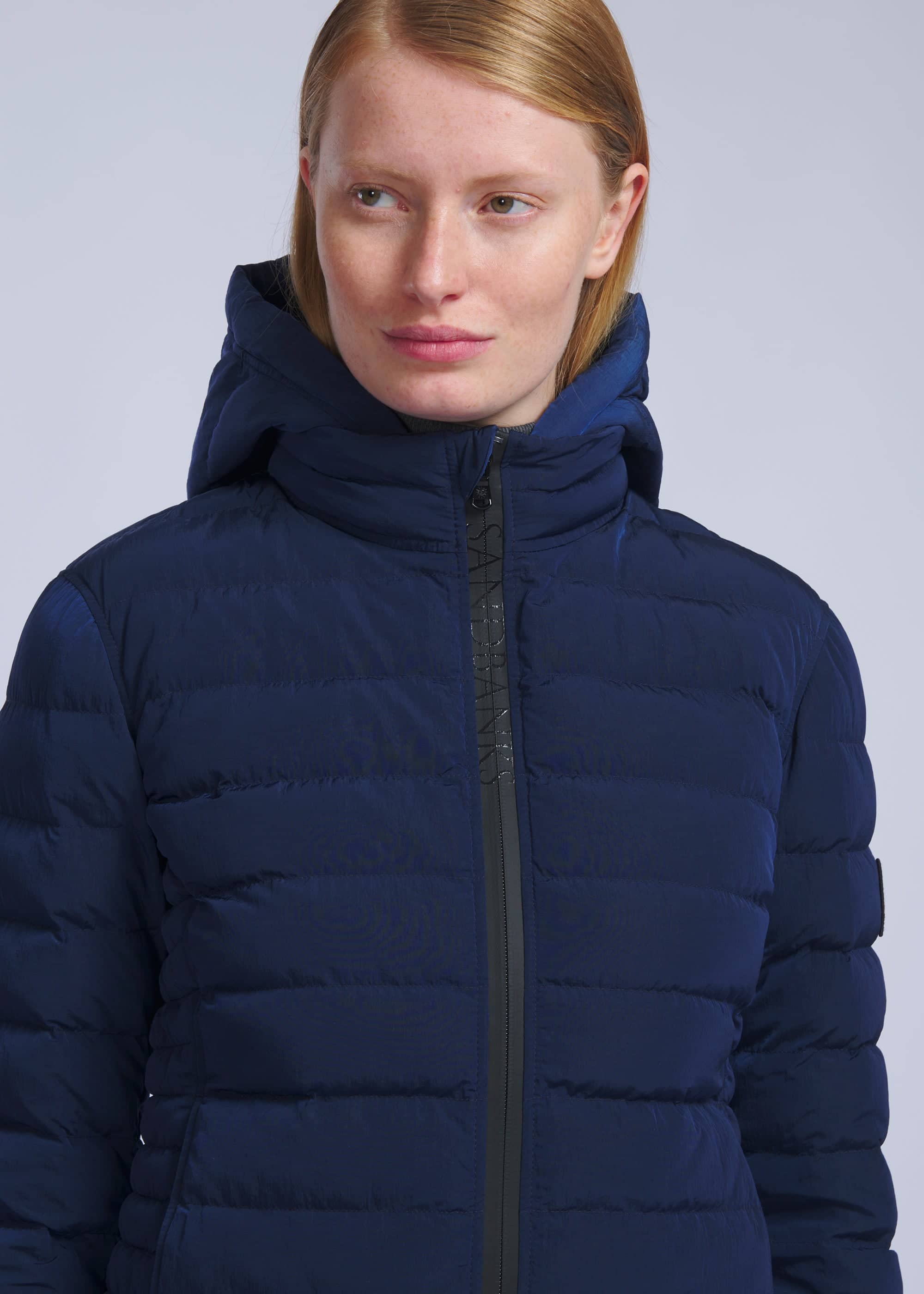 Sandbanks Women's Carbon Collection C6 ECONYL® Micro Puffer - Navy - Sandbanks