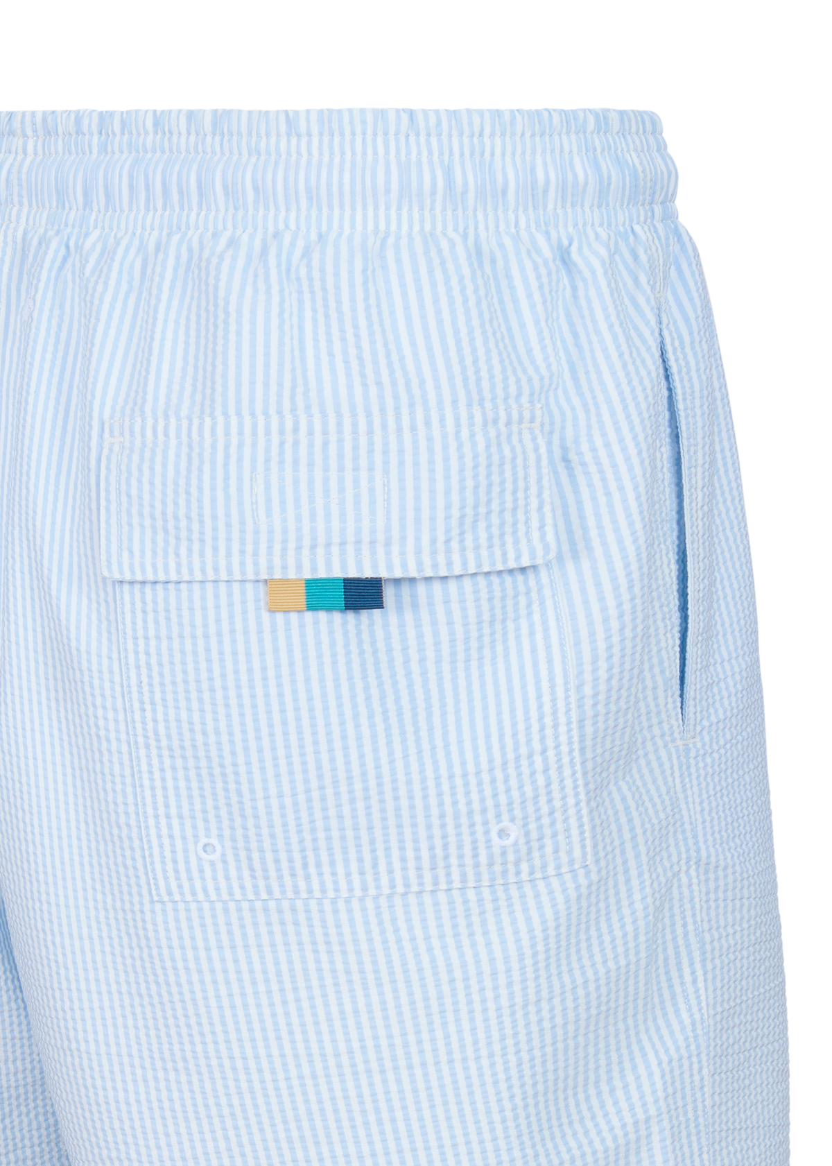 Sandbanks Seersucker Swim Shorts - Crystal Blue