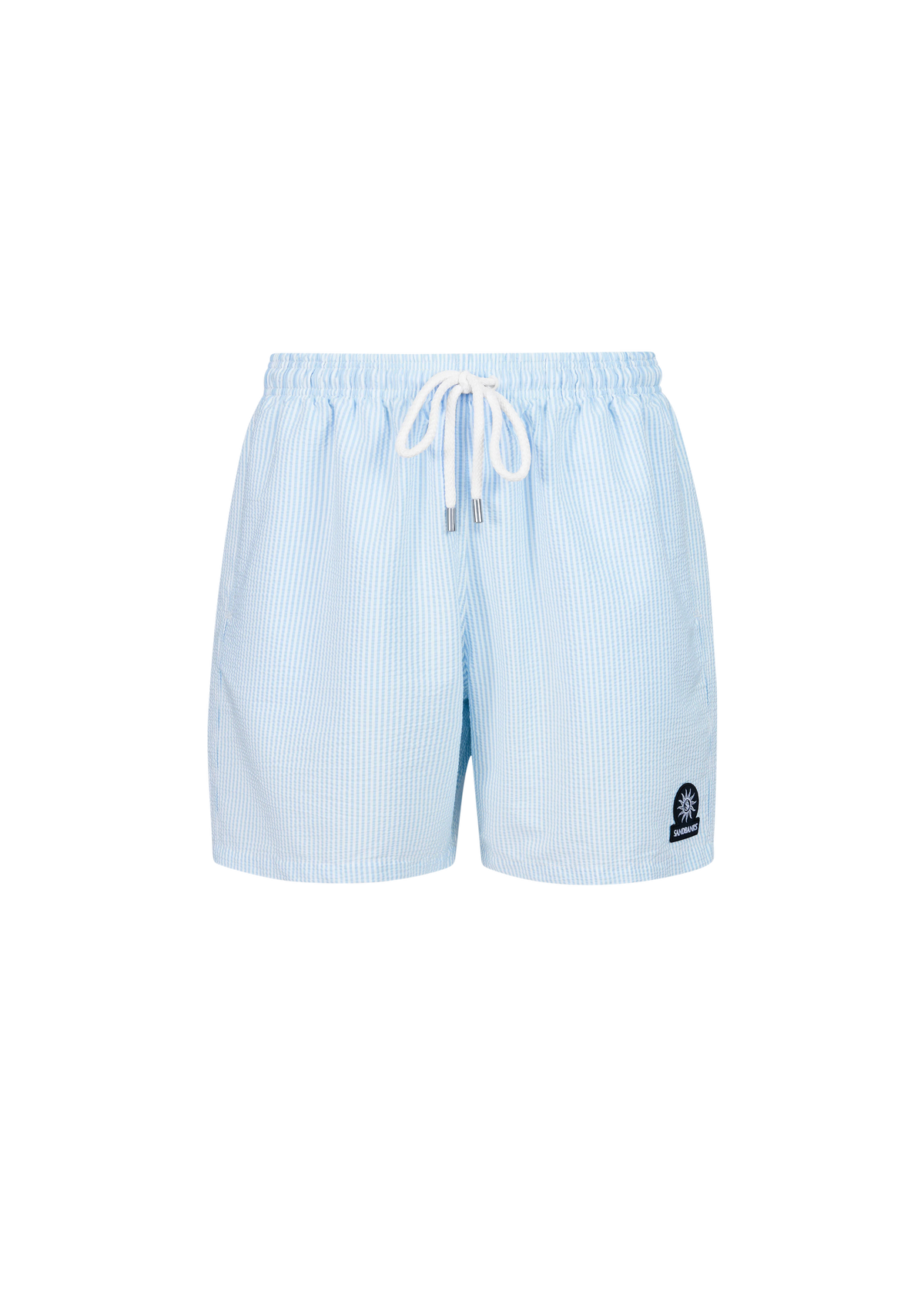 Sandbanks Seersucker Swim Shorts - Crystal Blue