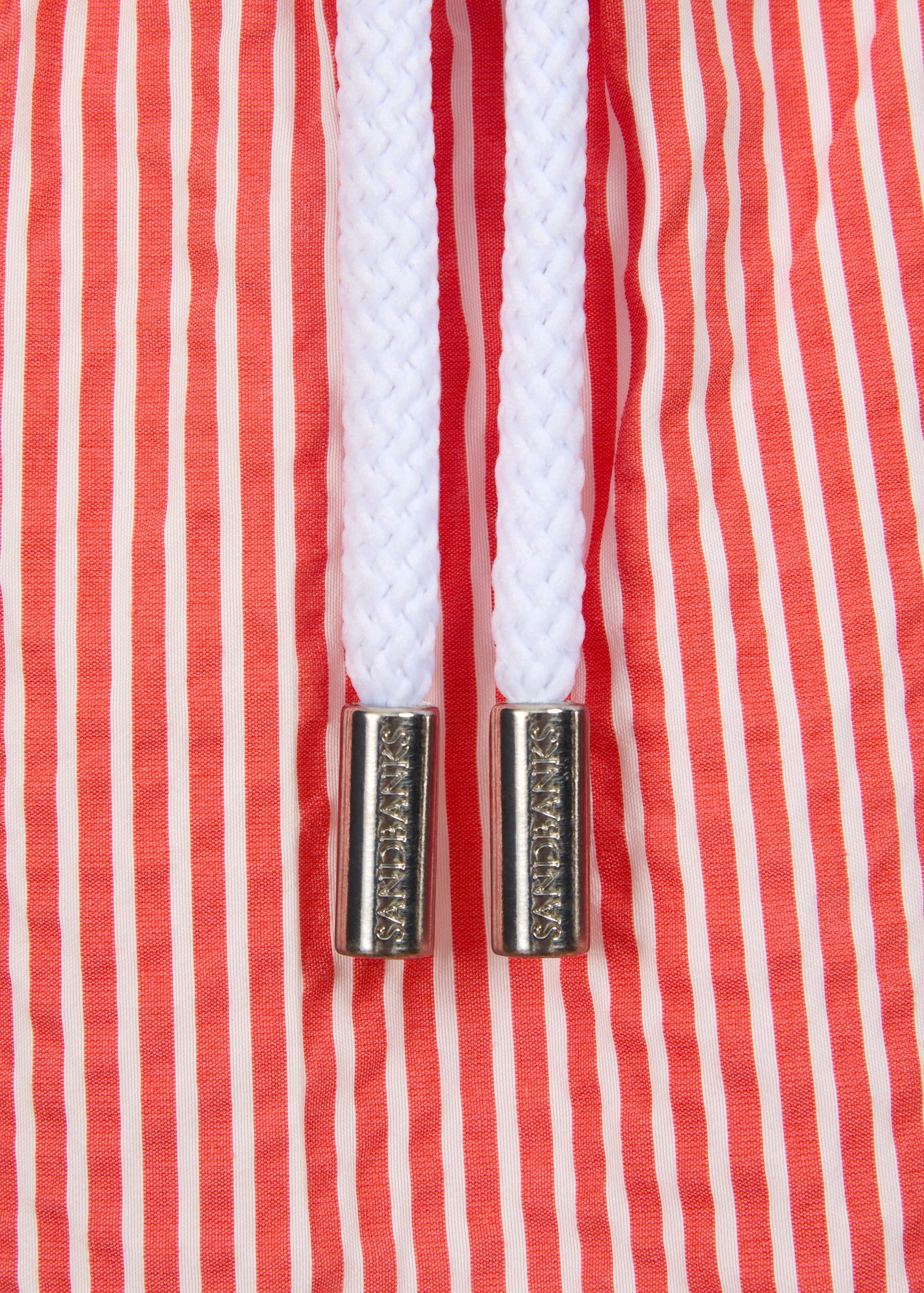 Sandbanks Striped Seersucker Swim Shorts - Red/White - Sandbanks