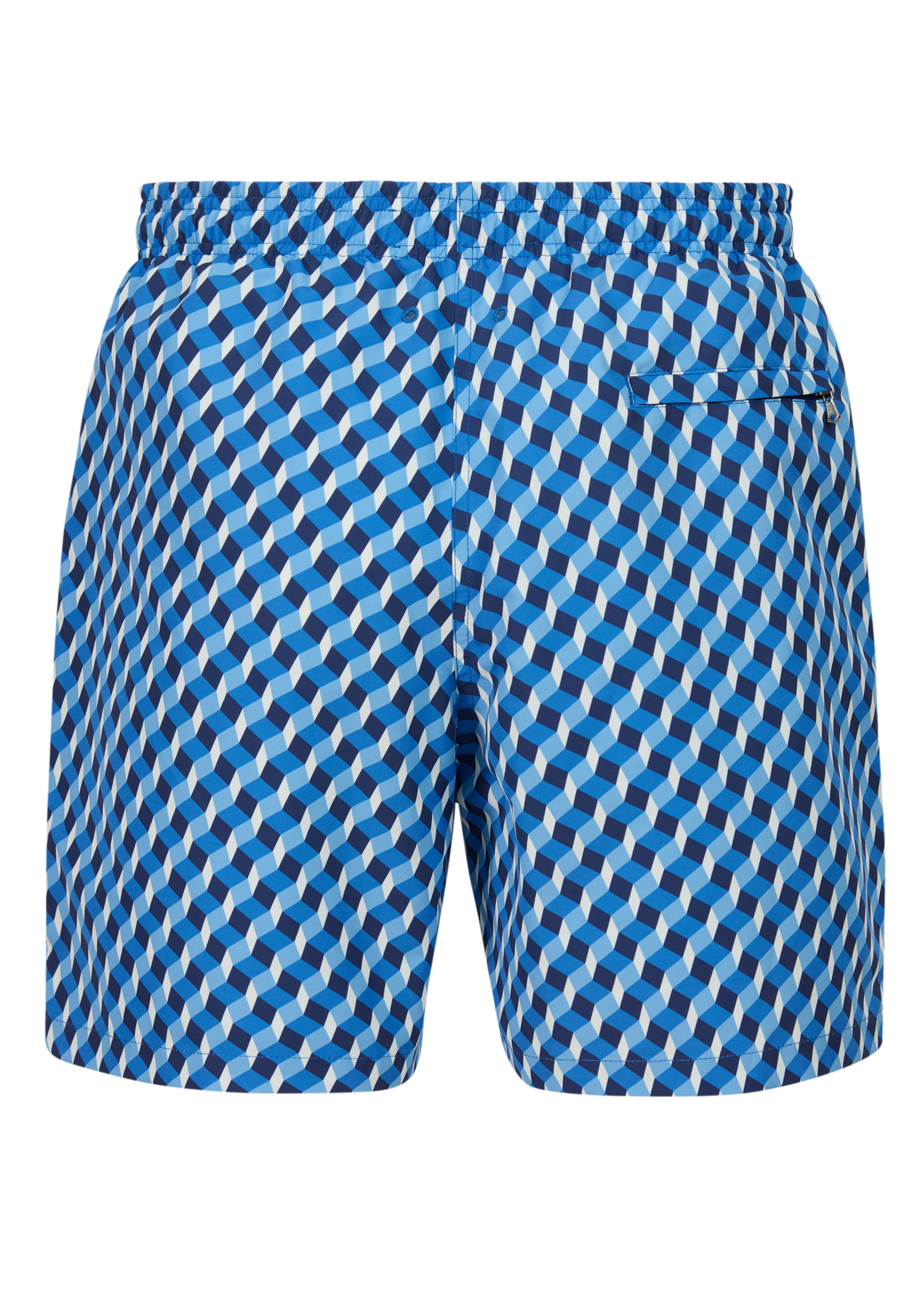 Sandbanks Geometric Swim Shorts - Navy