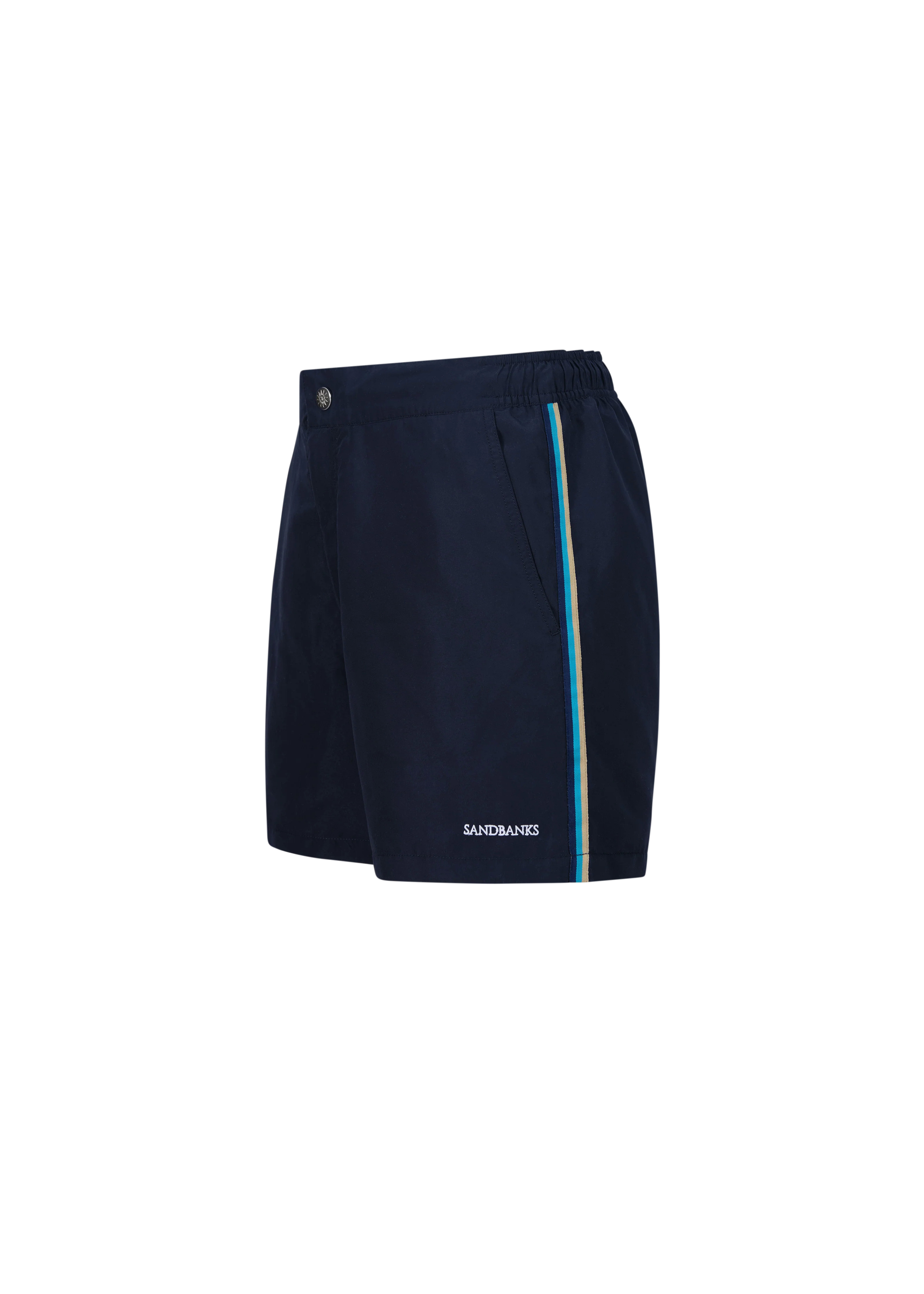 Sandbanks Side Stripe Swim Short - Navy