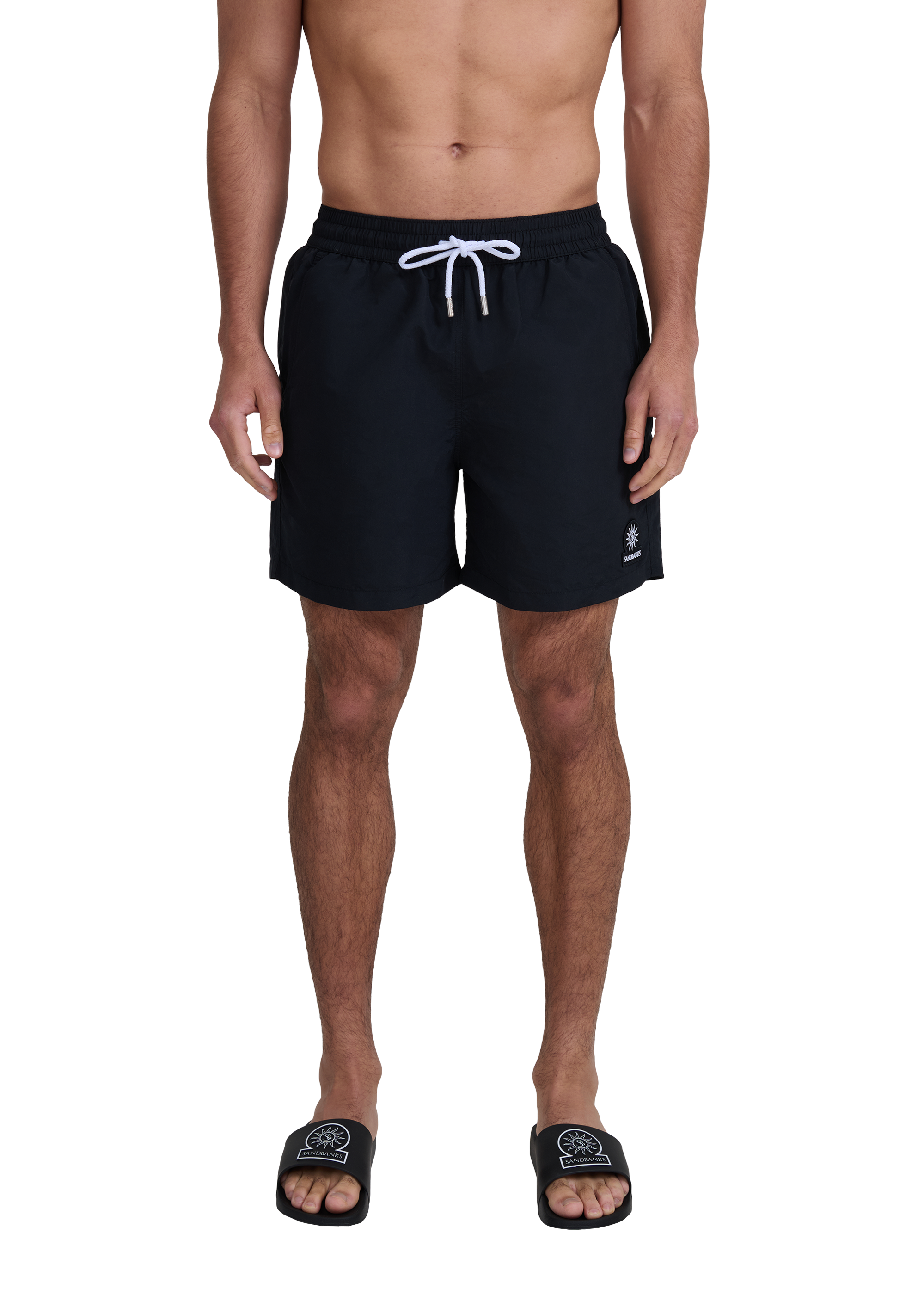 Classic Badge Logo Swim Shorts - Black