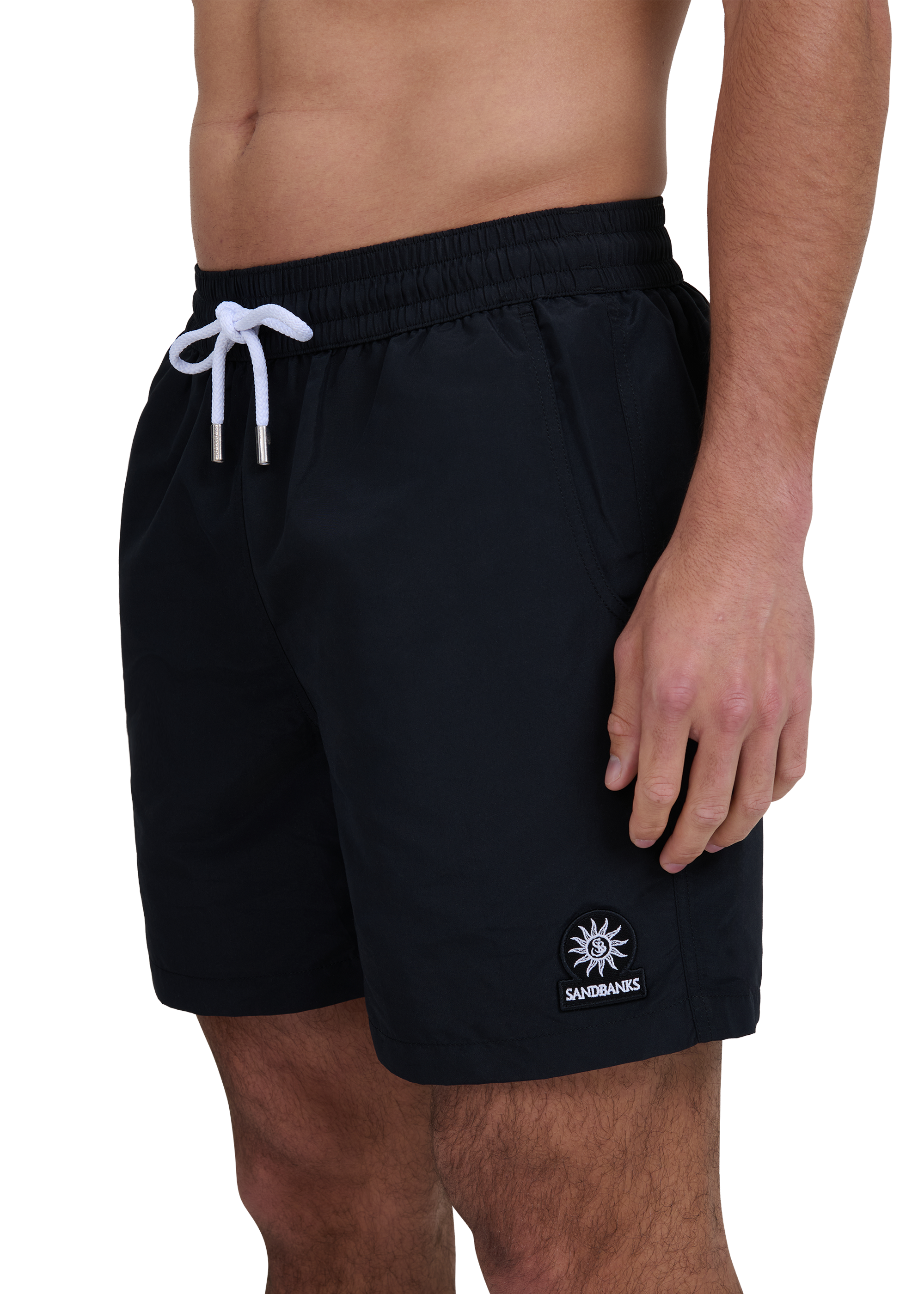Classic Badge Logo Swim Shorts - Black