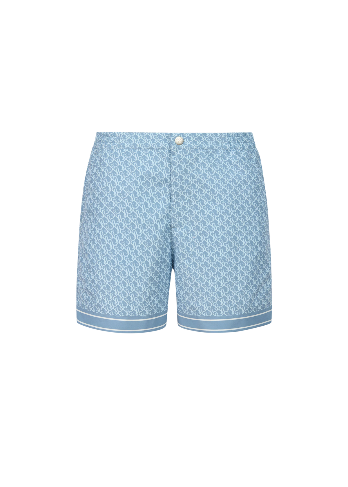 Sandbanks Monogram Swim Shorts - Crystal Blue