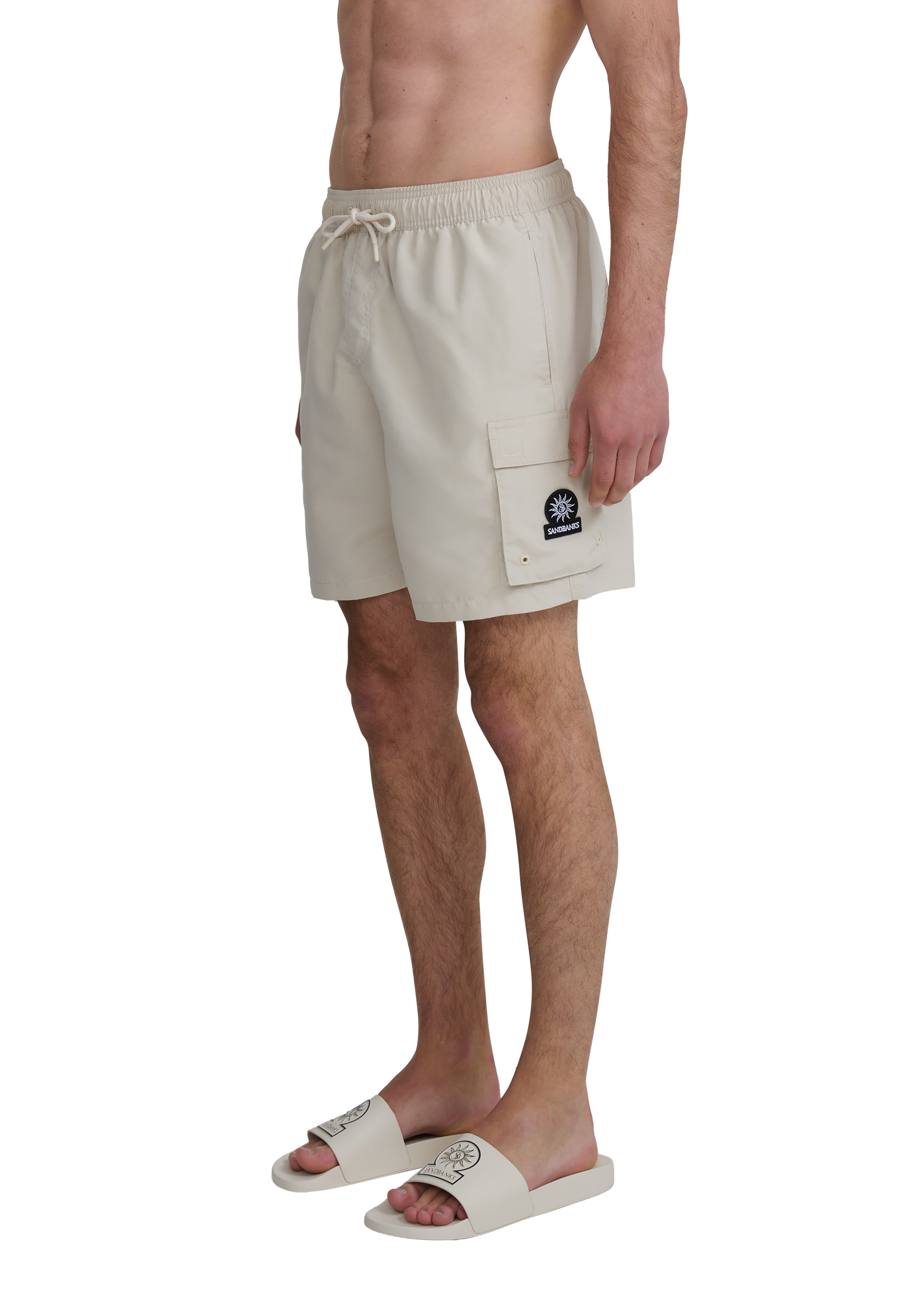 Cargo Pocket Swim Short - Stone