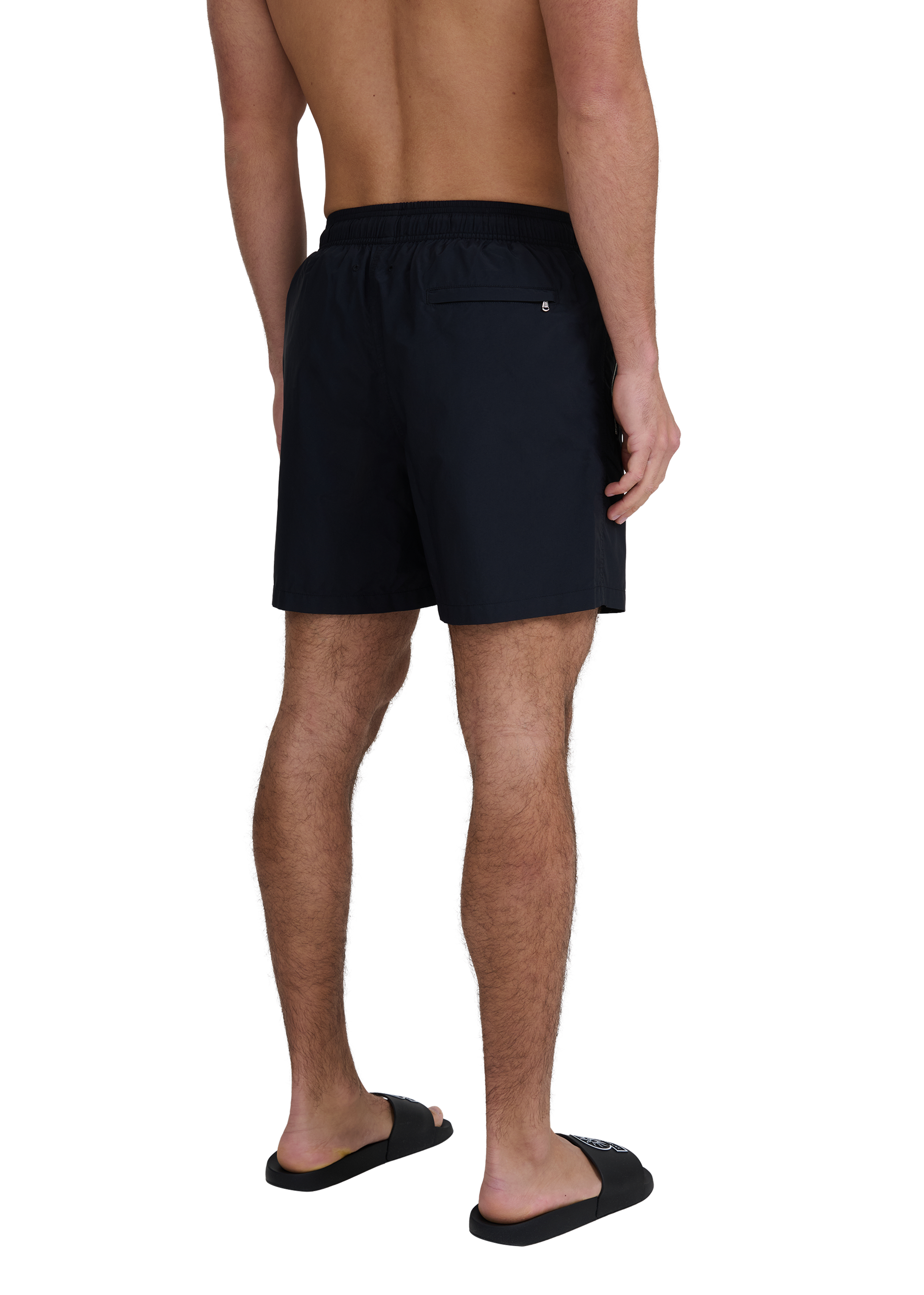 Nylon Zip Swim Short - Black