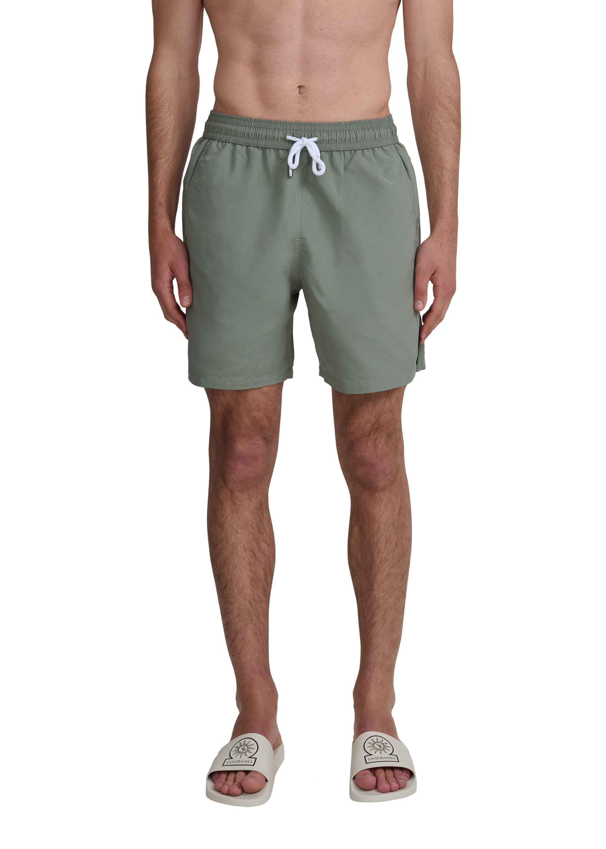 Classic Badge Logo Swim Shorts - Army