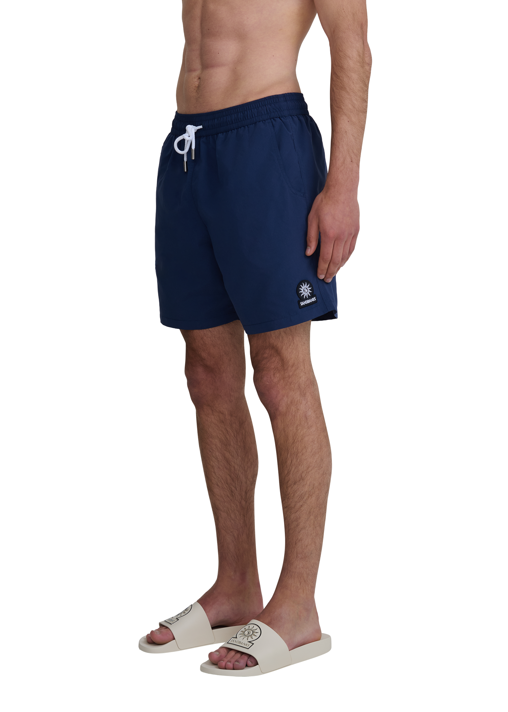 Classic Badge Logo Swim Shorts - Navy