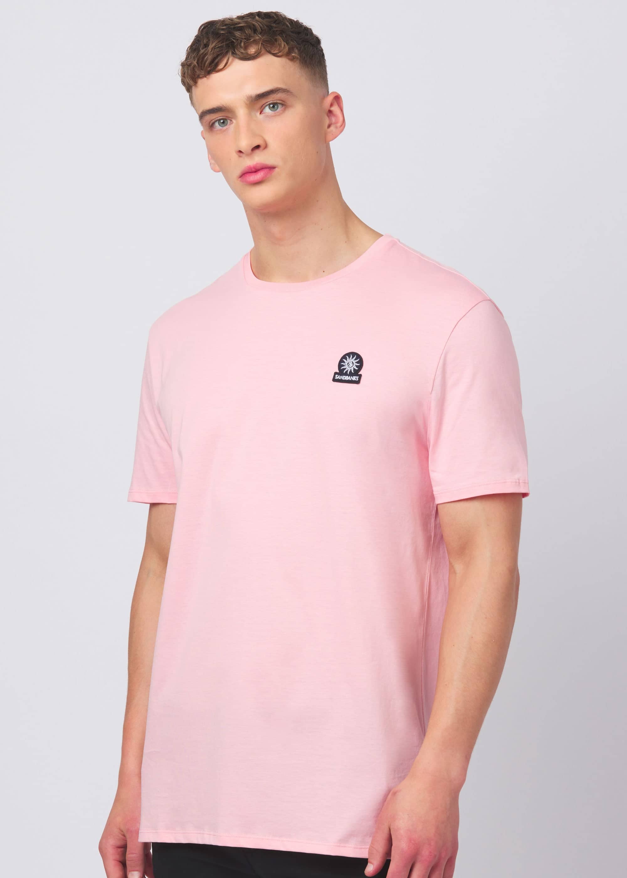Sandbanks Badge Logo T-Shirt - Crystal Rose - Sandbanks