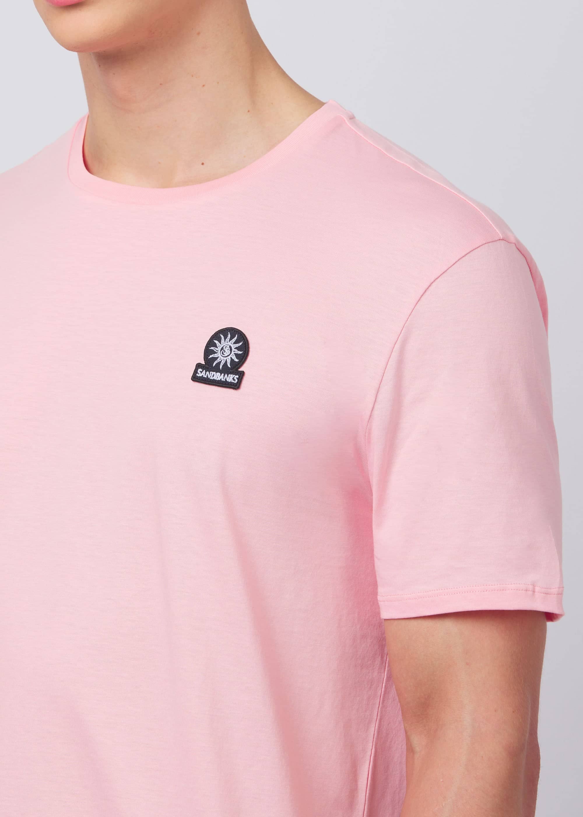 Sandbanks Badge Logo T-Shirt - Crystal Rose - Sandbanks